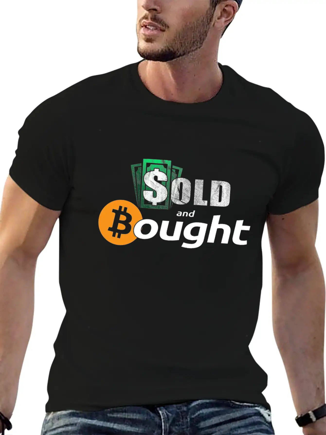 Bitcoin Bought With Fiatmoney Coin Currency Basic Graphic T-Shirt – Daily Comfort In Soft Cotton