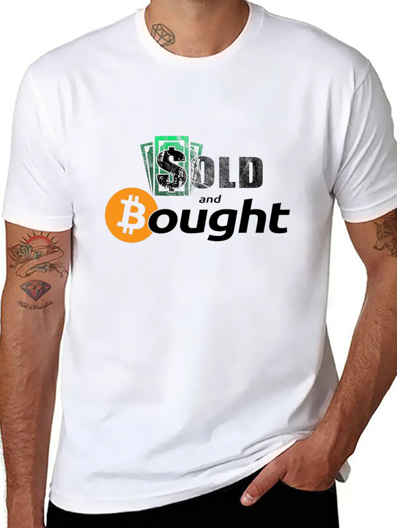 Bitcoin Bought With Fiatmoney Coin Currency Basic Graphic T-Shirt – Daily Comfort In Soft Cotton