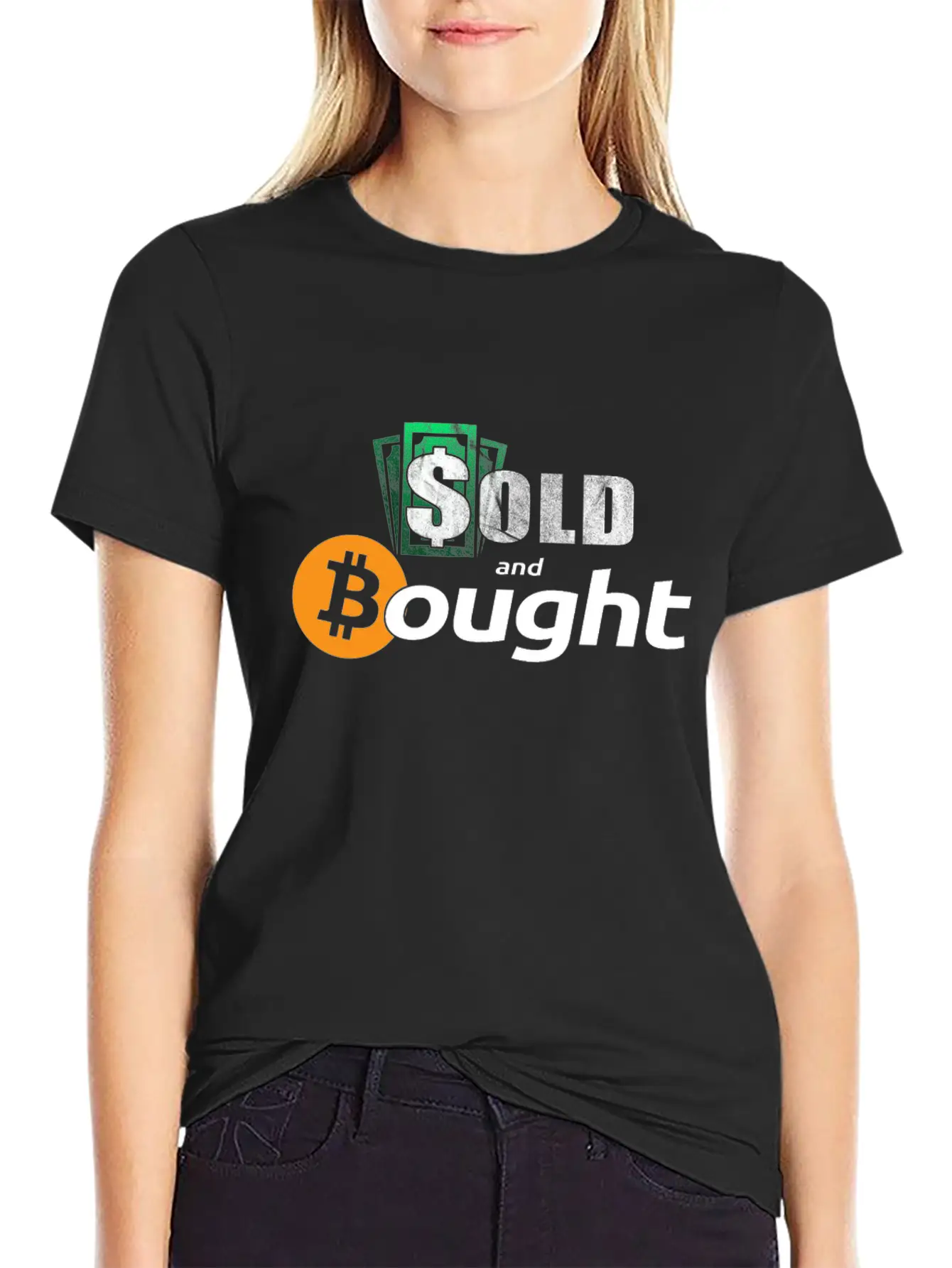 Bitcoin Bought With Fiatmoney Coin Currency Basic Graphic T-Shirt – Daily Comfort In Soft Cotton