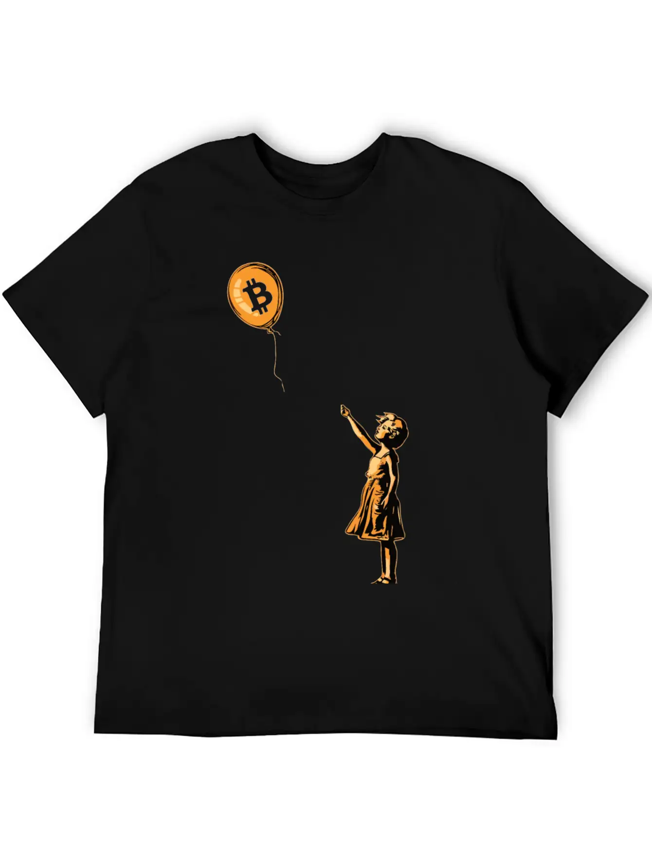 Bitcoin BTC Balloon Cryptocurrency Unisex Short Sleeve Soft Cotton T-Shirt – Casual Everyday Wear