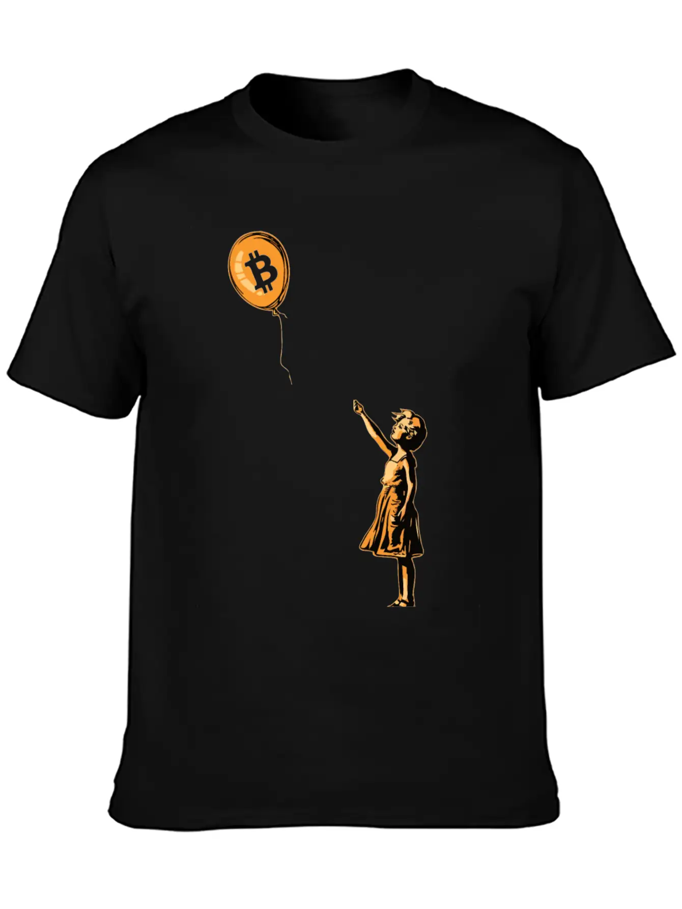 Bitcoin BTC Balloon Cryptocurrency Unisex Short Sleeve Soft Cotton T-Shirt – Casual Everyday Wear