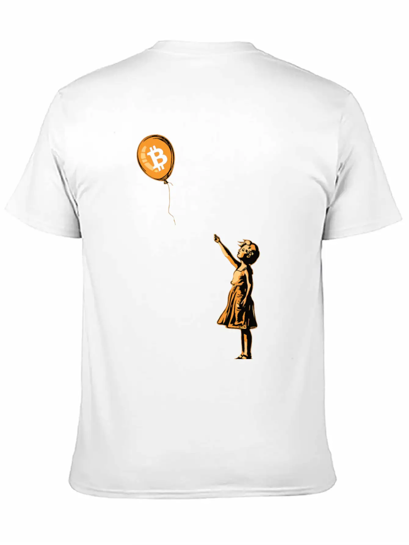 Bitcoin BTC Balloon Cryptocurrency Unisex Short Sleeve Soft Cotton T-Shirt – Casual Everyday Wear