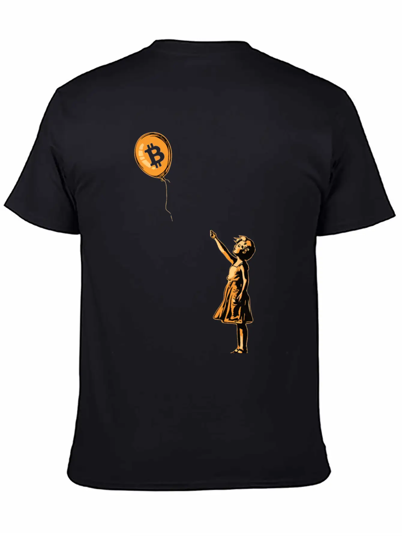 Bitcoin BTC Balloon Cryptocurrency Unisex Short Sleeve Soft Cotton T-Shirt – Casual Everyday Wear