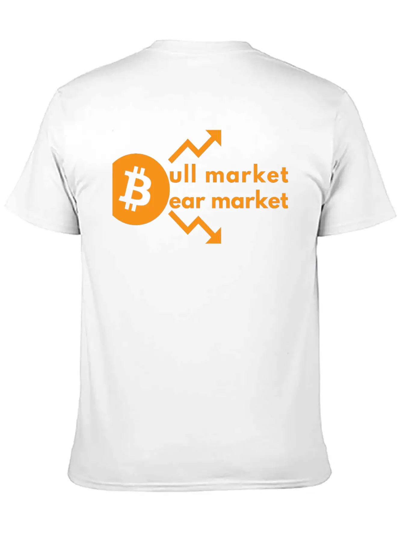 Bitcoin Bull And Bear Market- Crypto Design Unisex Short Sleeve Soft Cotton T-Shirt – Casual Everyday Wear