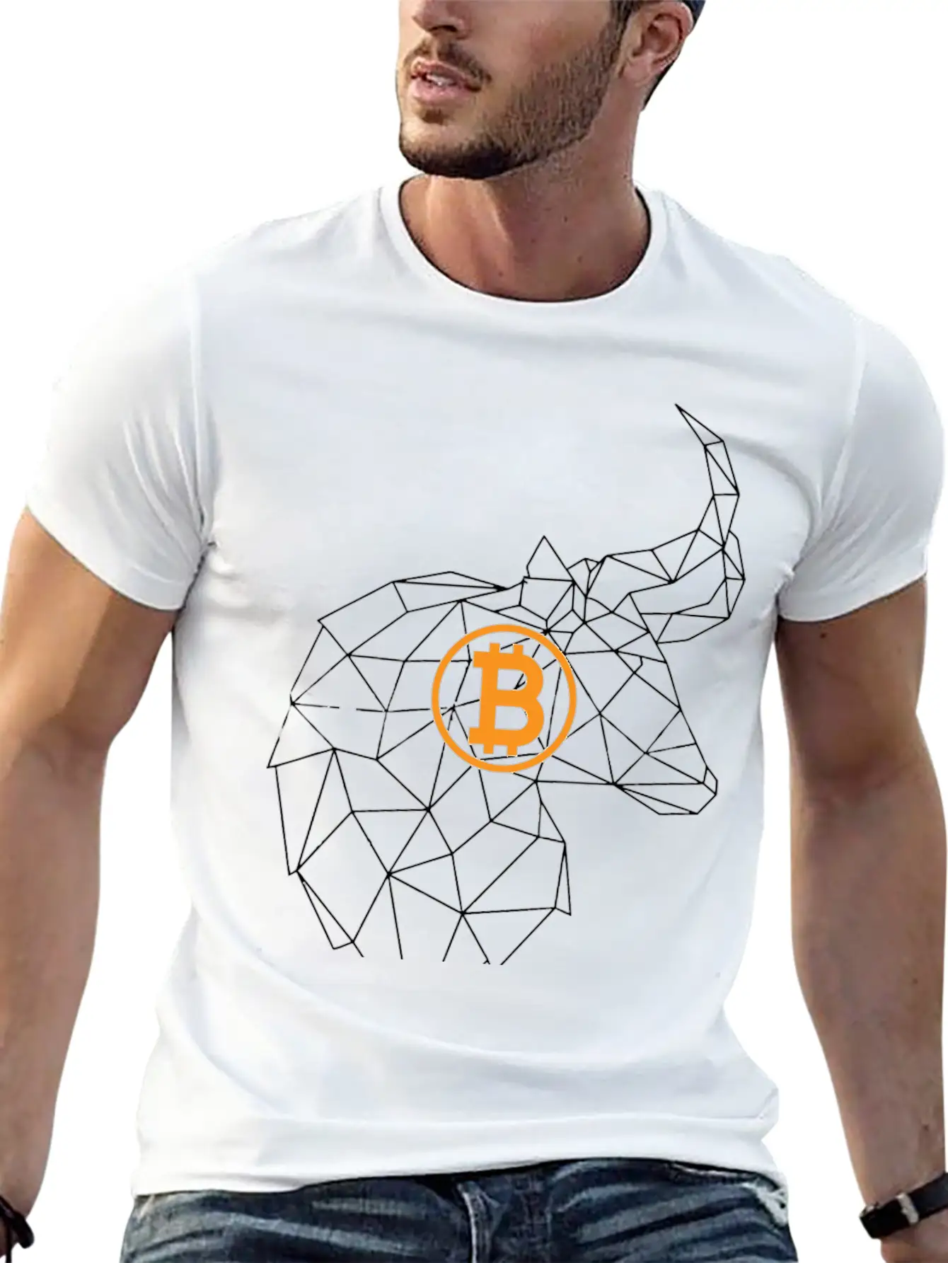 Bitcoin Bull Unisex Short Sleeve Soft Cotton T-Shirt – Casual Everyday Wear