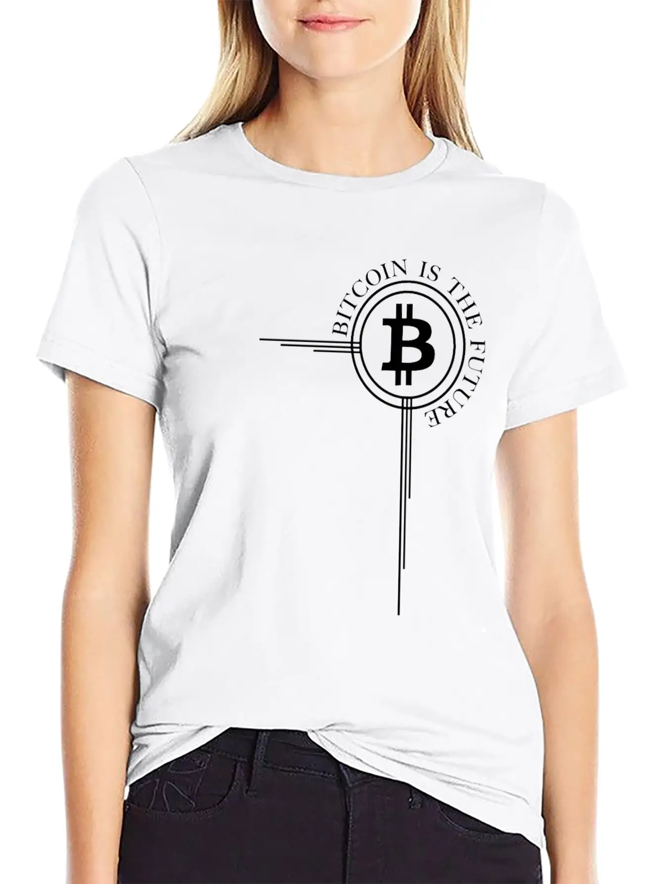 Bitcoin Cross Bitcoin Is The Future Cryptocurrency Timeless Short Sleeve Tee – Comfy And Minimalist Design