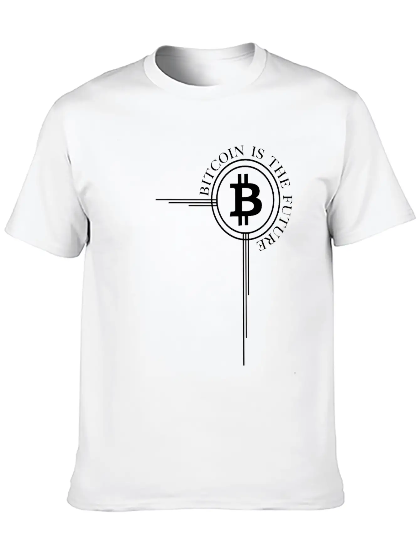 Bitcoin Cross Bitcoin Is The Future Cryptocurrency Timeless Short Sleeve Tee – Comfy And Minimalist Design