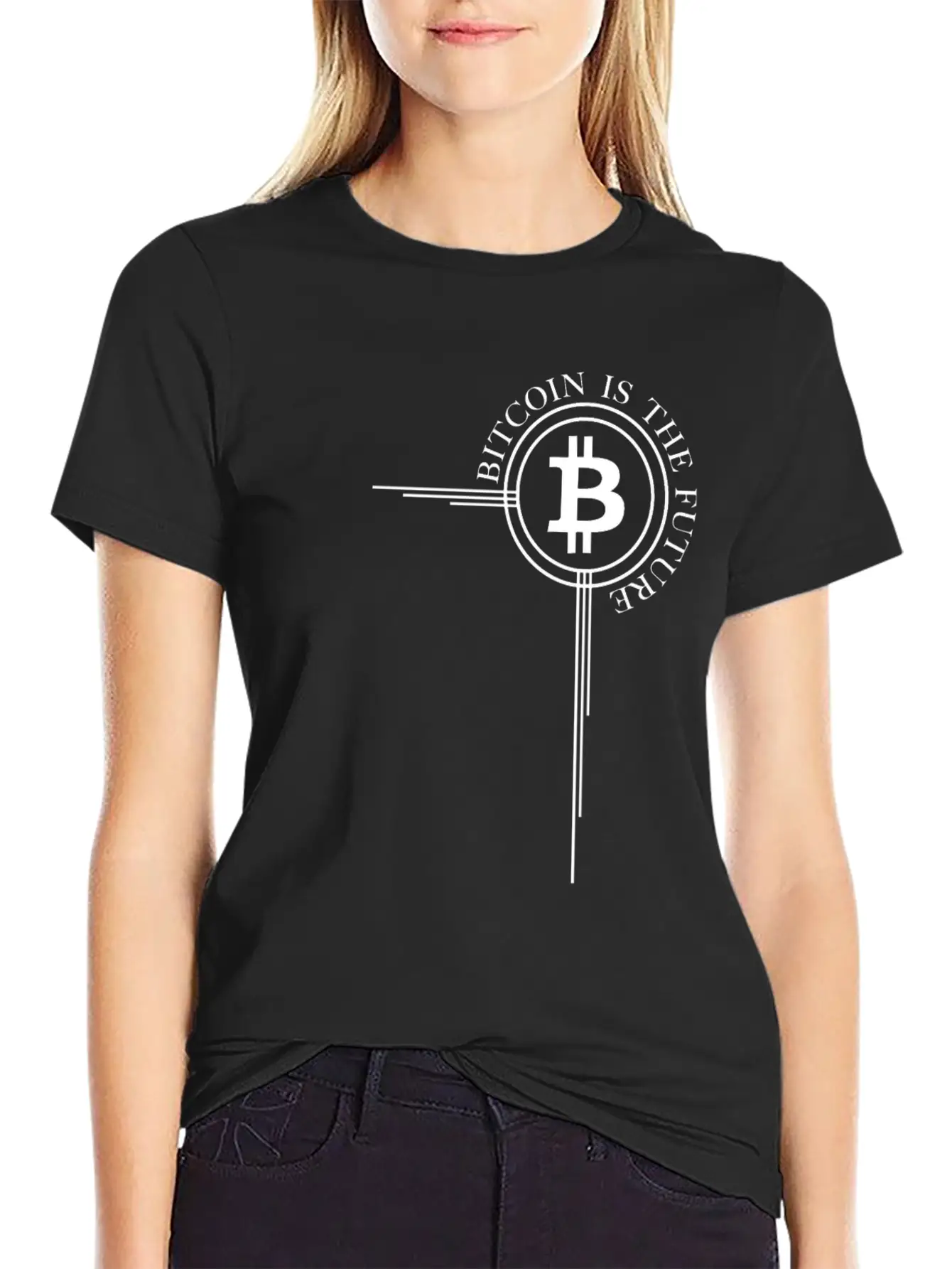 Bitcoin Cross Bitcoin Is The Future Cryptocurrency Timeless Short Sleeve Tee – Comfy And Minimalist Design
