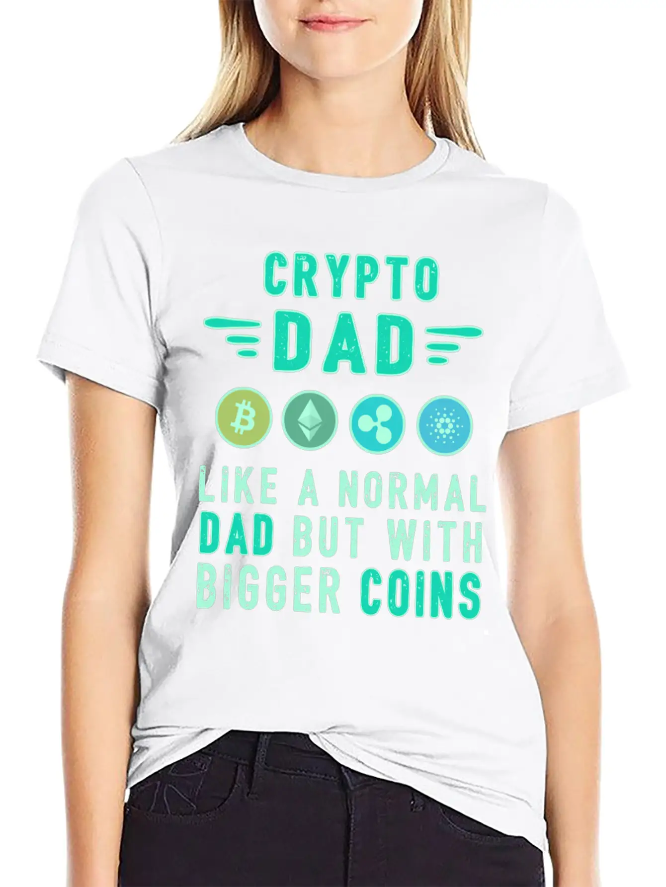 Bitcoin Crypto Father Dad Trader Crypto Essential Unisex Summer Tee – Soft Cotton Casual Fit