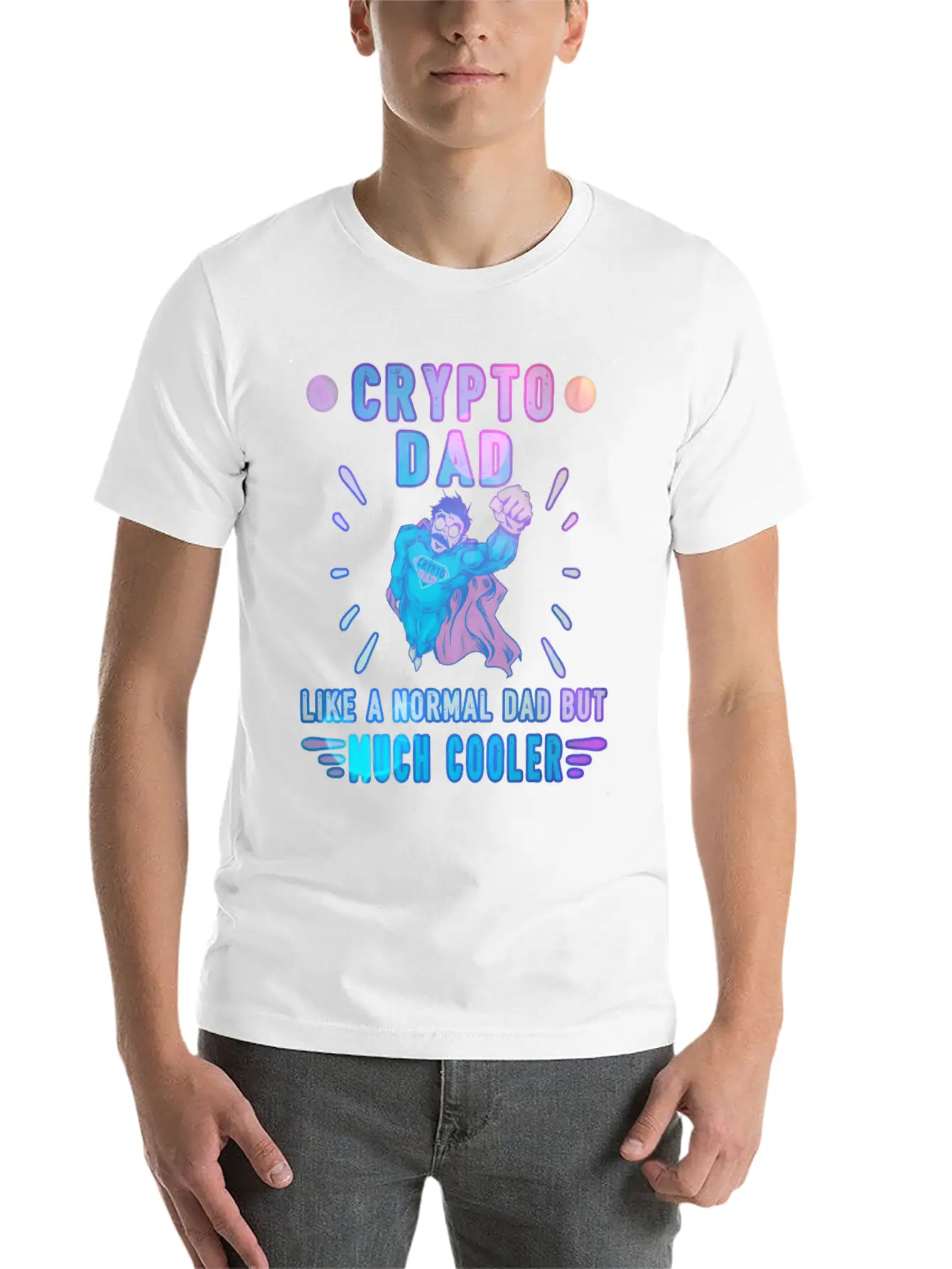 Bitcoin Crypto Father Dad Trader Crypto Stylish Everyday T-Shirt – Unisex Basic Cotton Tee
