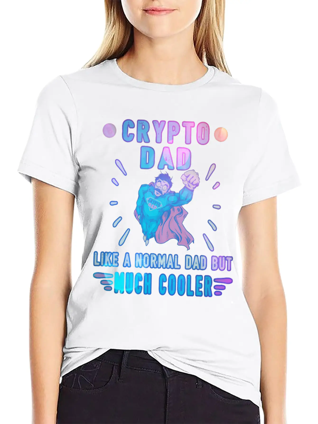 Bitcoin Crypto Father Dad Trader Crypto Stylish Everyday T-Shirt – Unisex Basic Cotton Tee