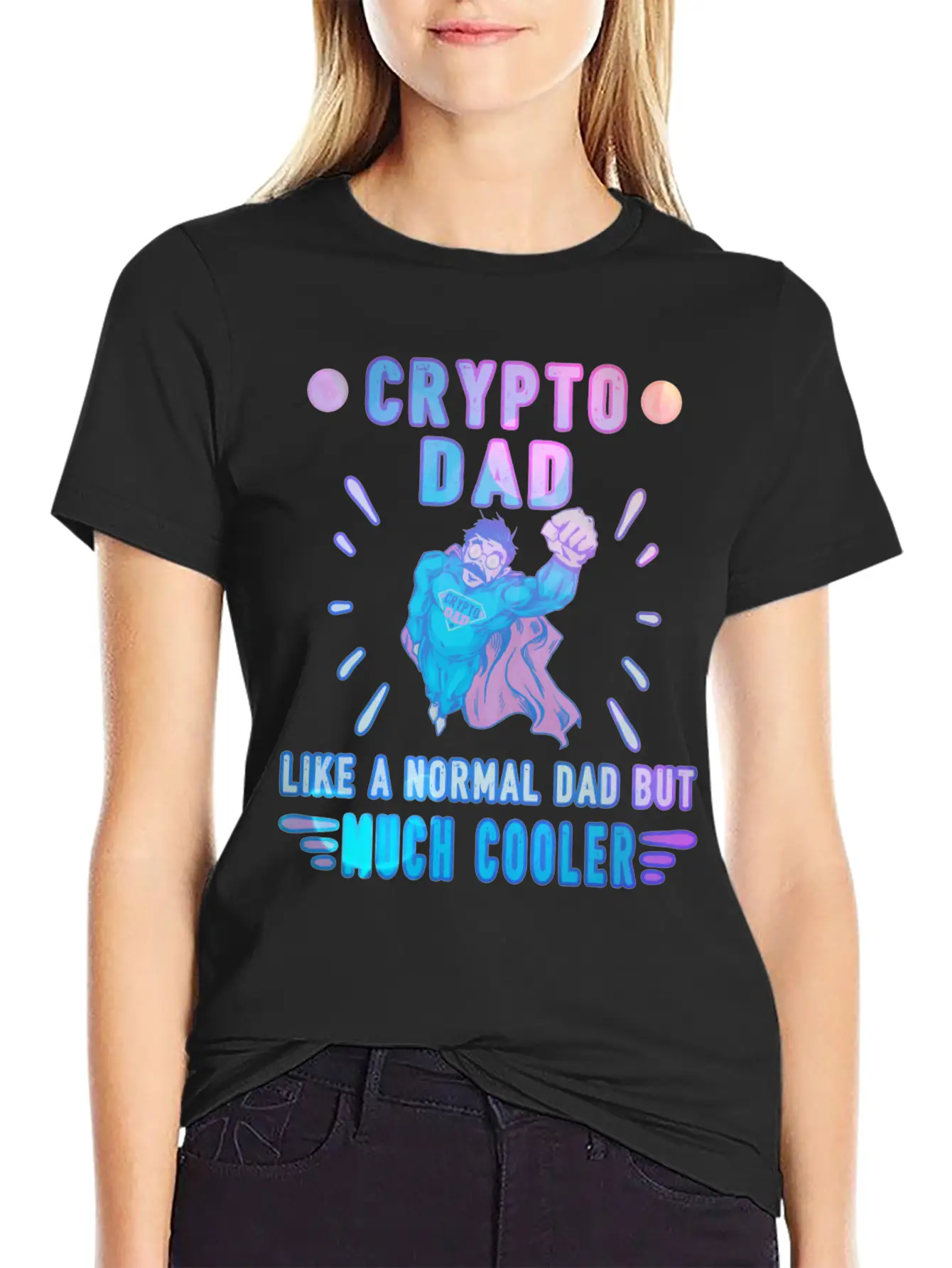 Bitcoin Crypto Father Dad Trader Crypto Stylish Everyday T-Shirt – Unisex Basic Cotton Tee