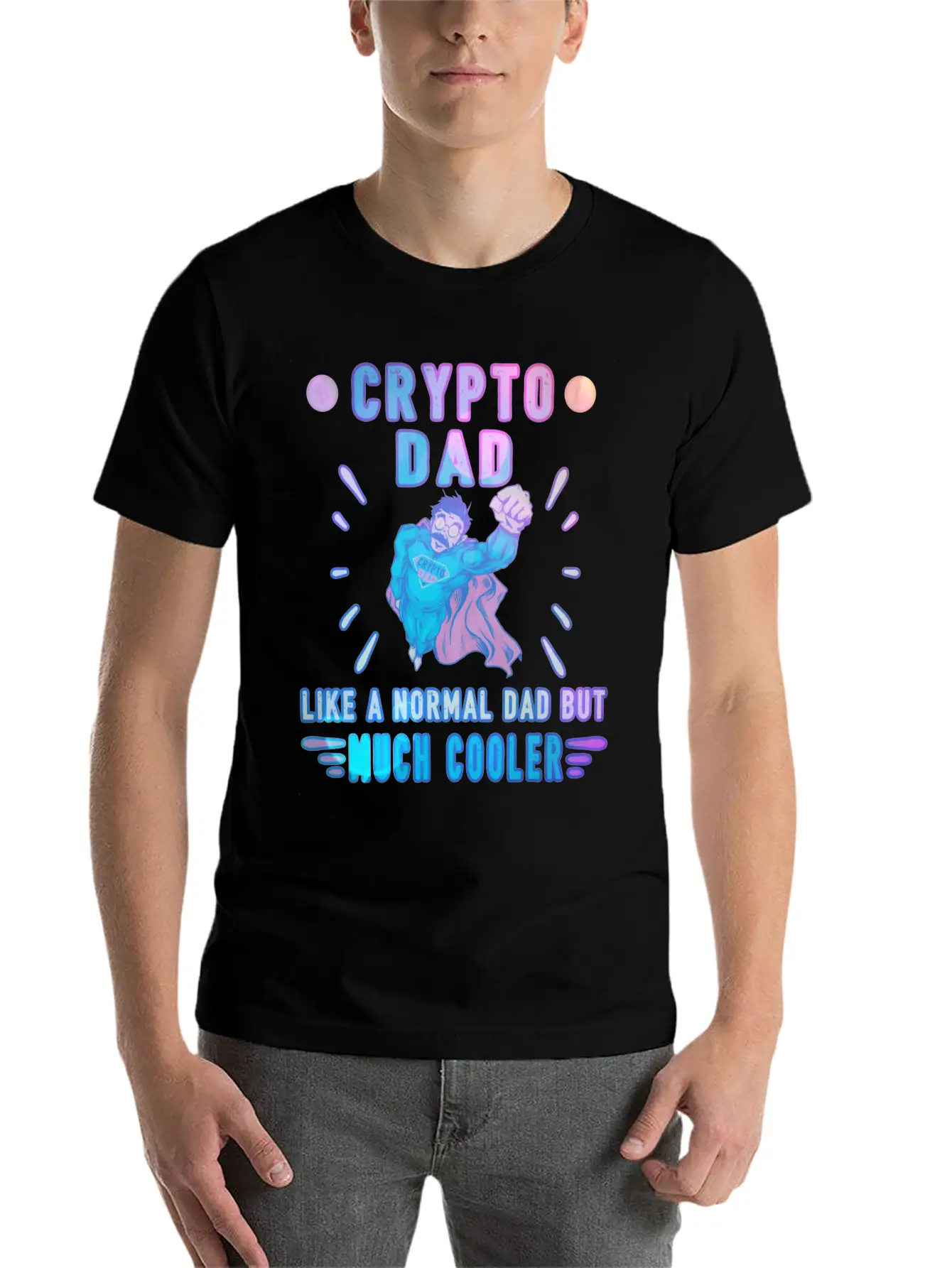 Bitcoin Crypto Father Dad Trader Crypto Stylish Everyday T-Shirt – Unisex Basic Cotton Tee