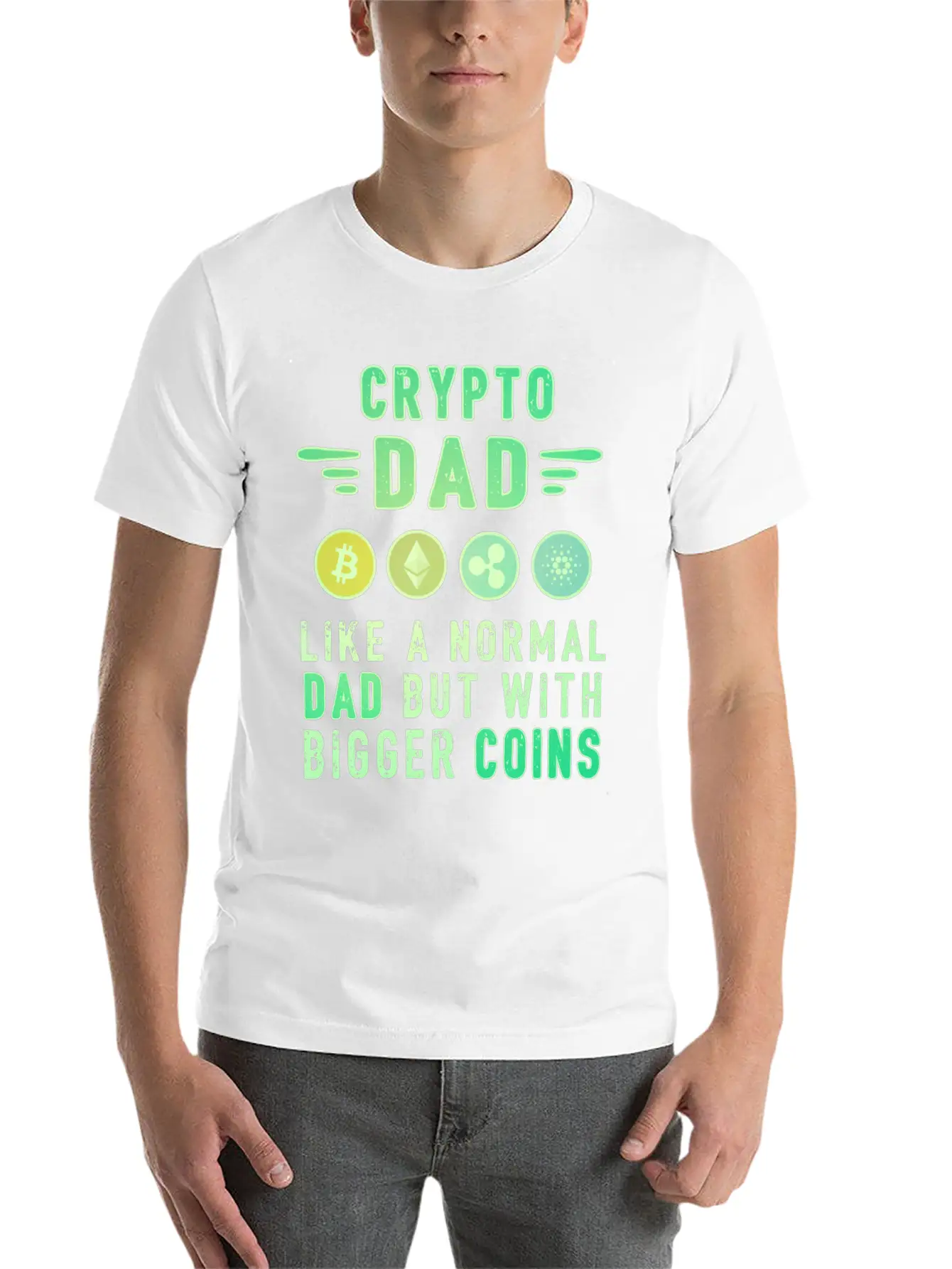 Bitcoin Crypto Father Dad Trader Crypto Timeless Short Sleeve Tee – Comfy And Minimalist Design