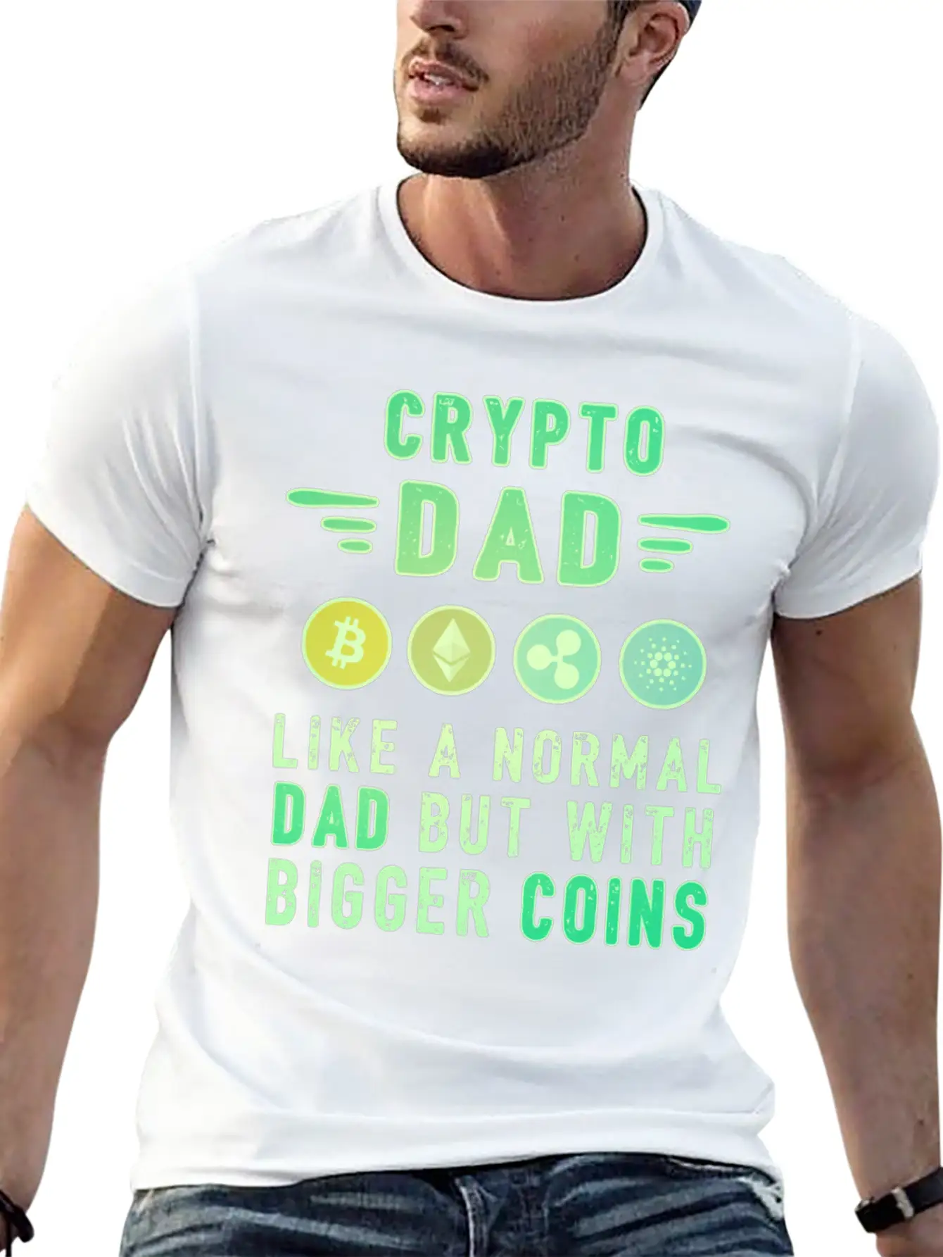 Bitcoin Crypto Father Dad Trader Crypto Timeless Short Sleeve Tee – Comfy And Minimalist Design