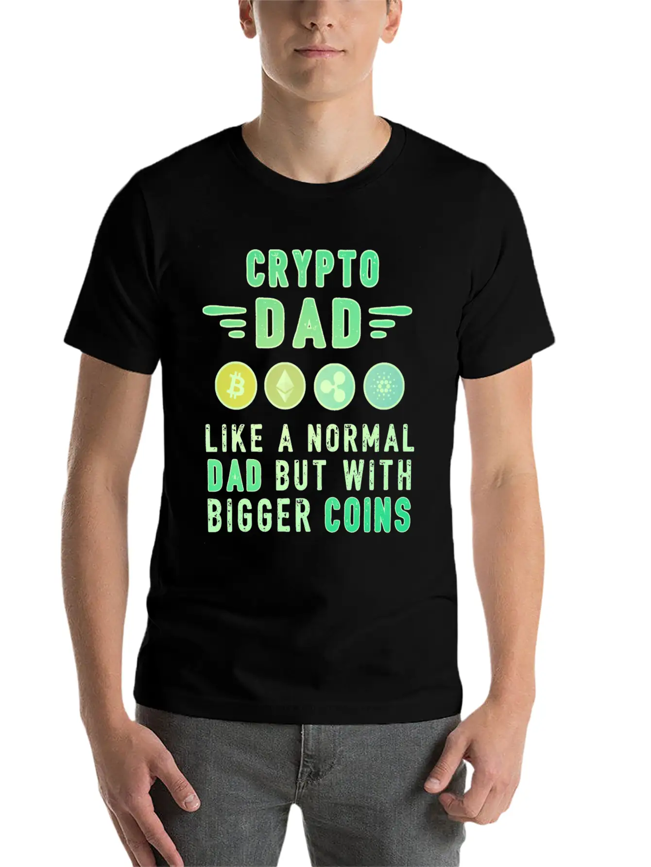 Bitcoin Crypto Father Dad Trader Crypto Timeless Short Sleeve Tee – Comfy And Minimalist Design