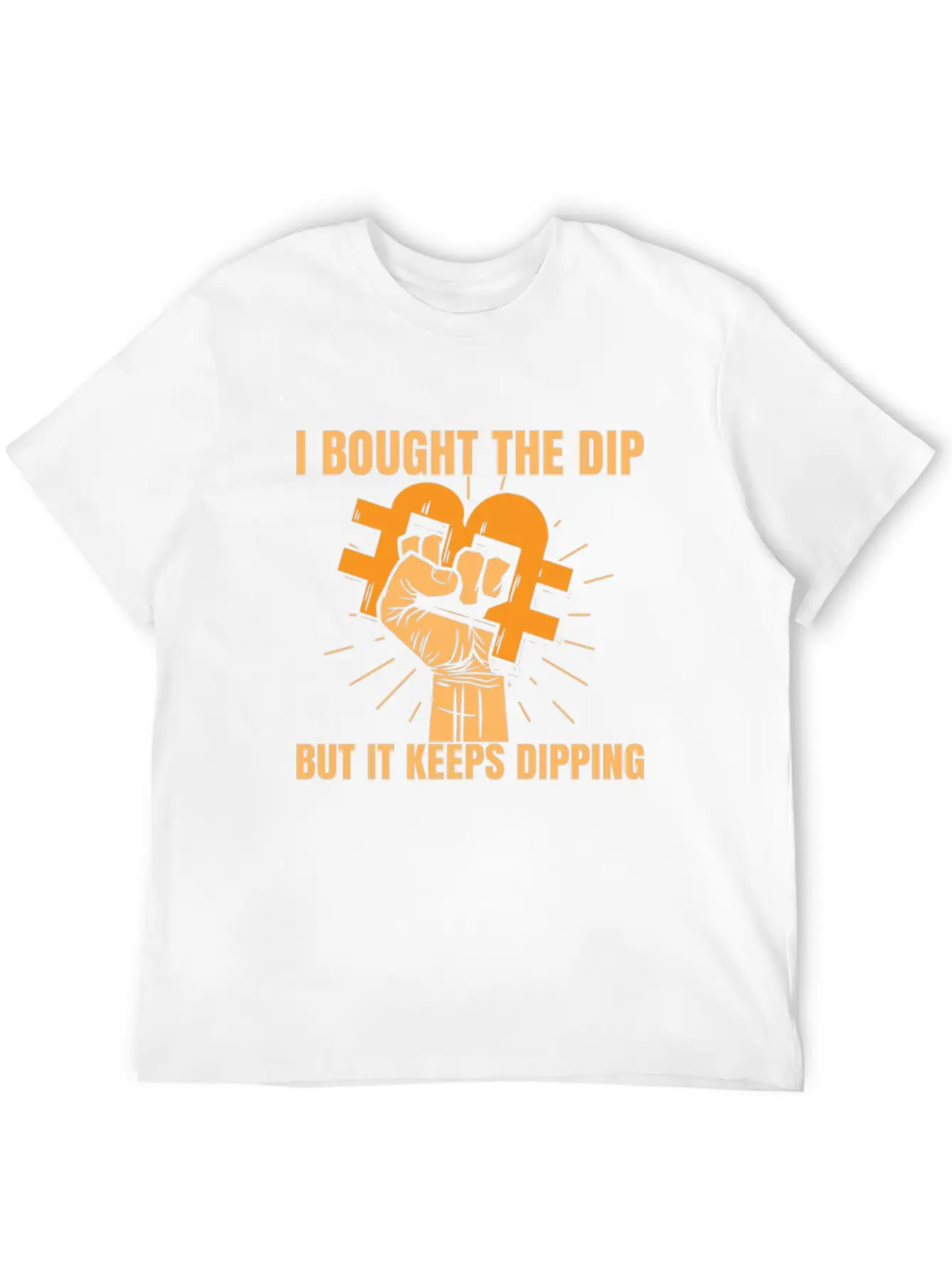 Bitcoin Crypto Market Dip Hand Unisex Casual T-Shirt – Clean Design For Daily Comfort
