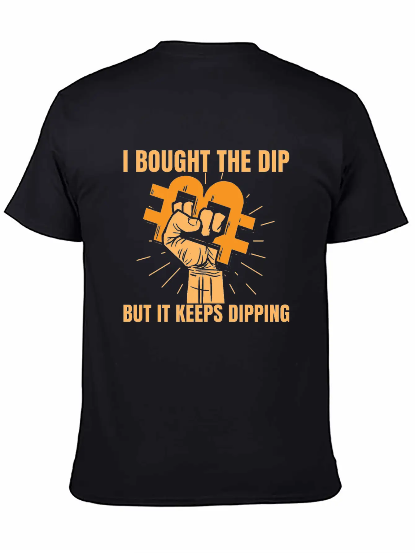 Bitcoin Crypto Market Dip Hand Unisex Casual T-Shirt – Clean Design For Daily Comfort