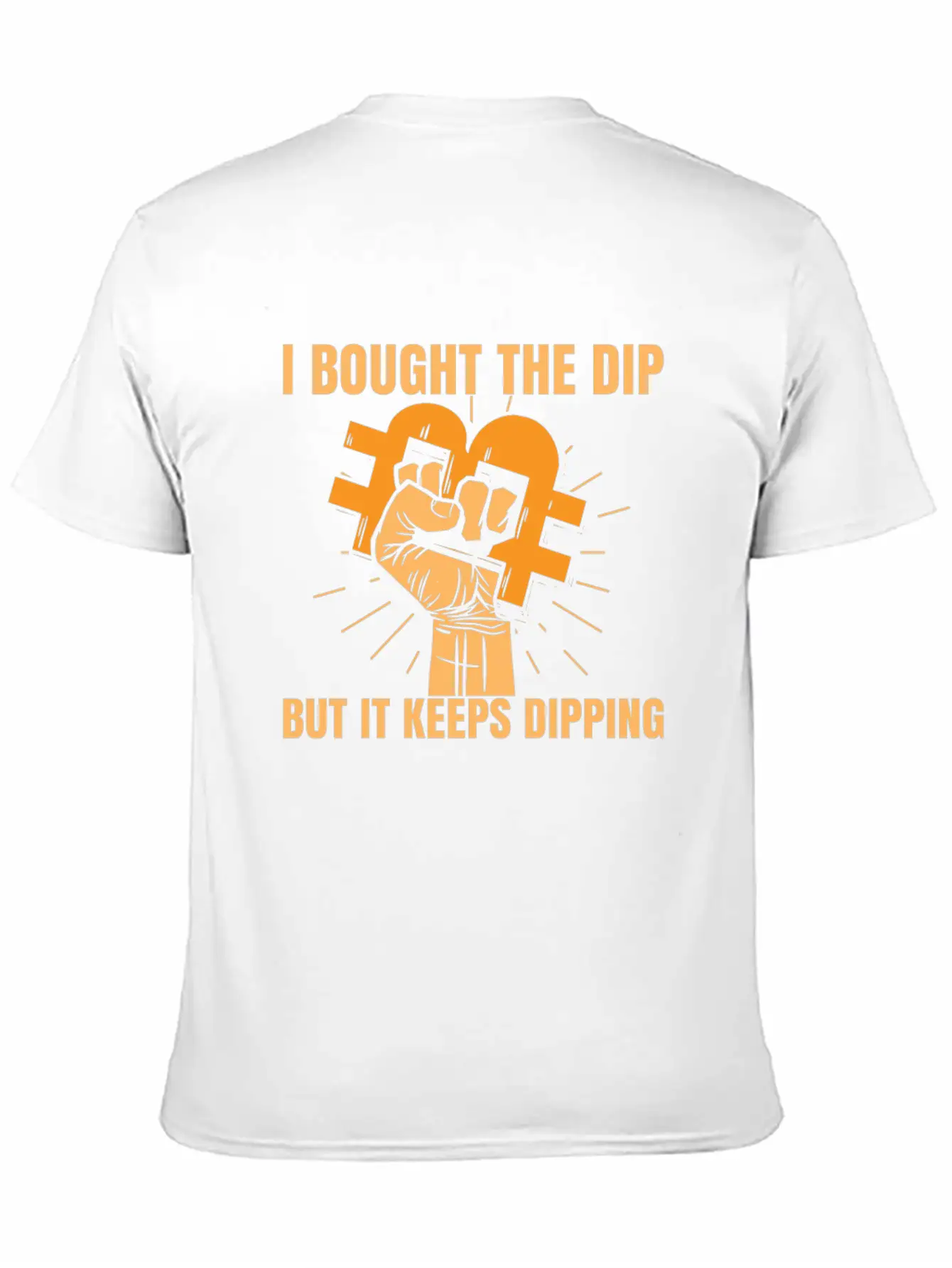 Bitcoin Crypto Market Dip Hand Unisex Casual T-Shirt – Clean Design For Daily Comfort