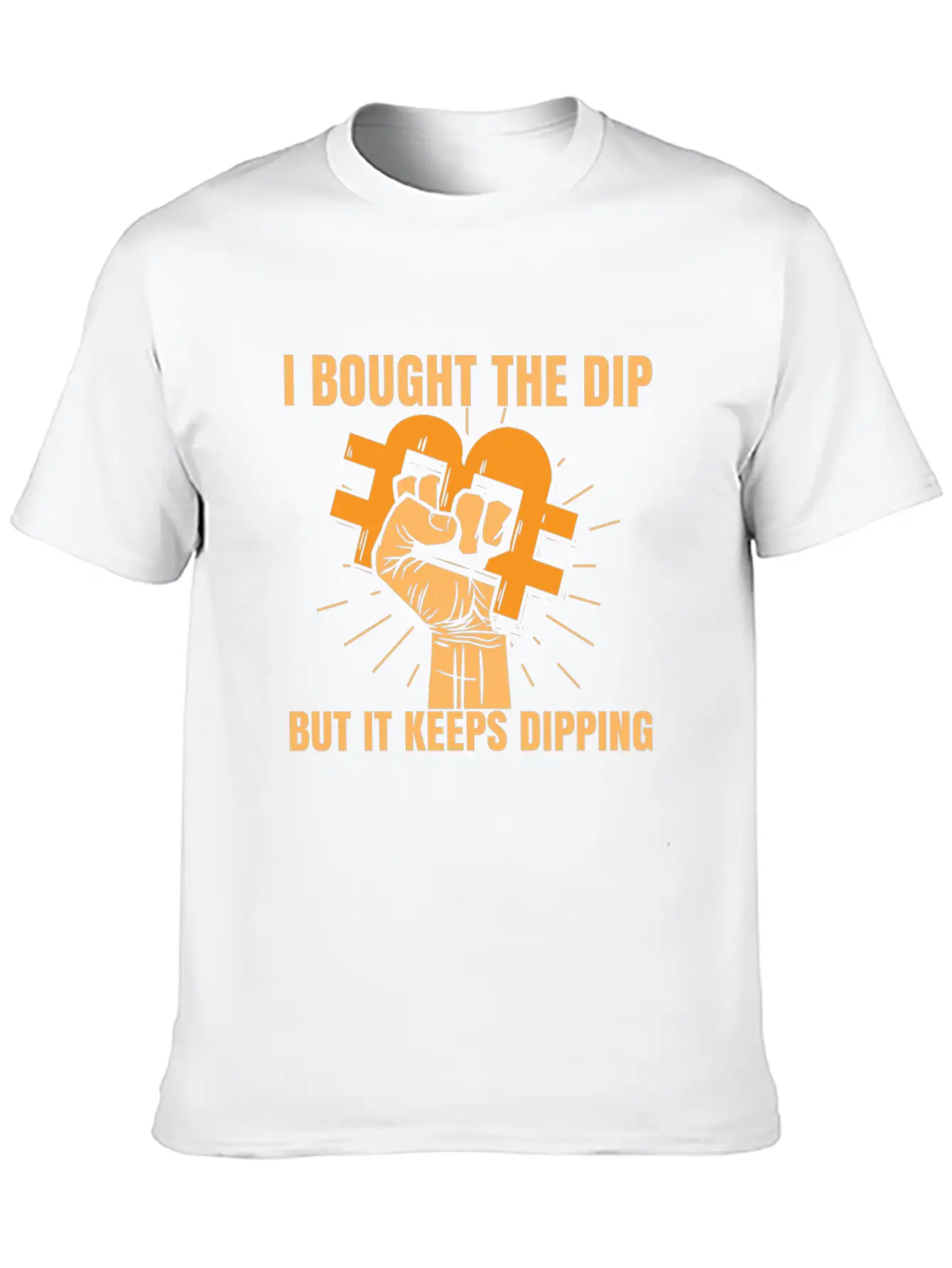 Bitcoin Crypto Market Dip Hand Unisex Casual T-Shirt – Clean Design For Daily Comfort