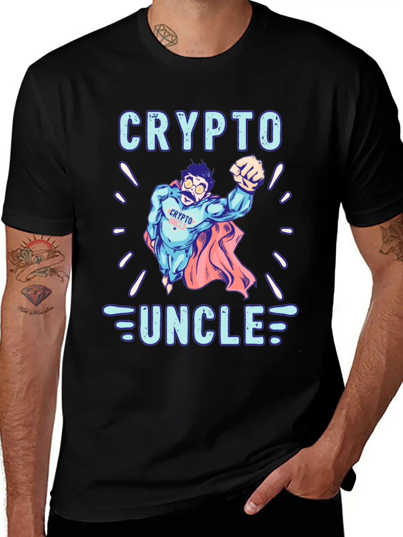 Bitcoin Crypto Uncle Cool Trader Crypto Essential Unisex Summer Tee – Soft Cotton Casual Fit