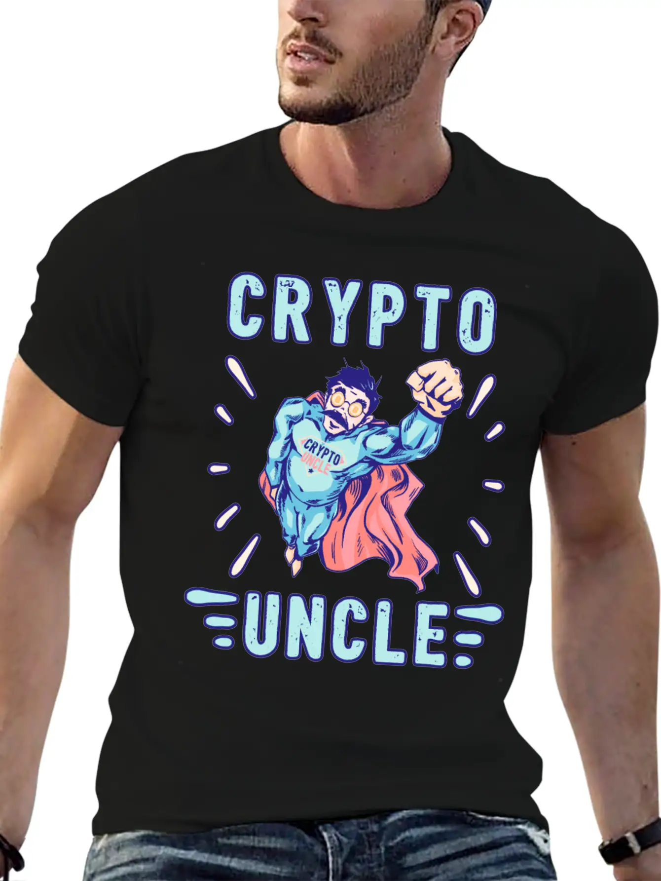 Bitcoin Crypto Uncle Cool Trader Crypto Essential Unisex Summer Tee – Soft Cotton Casual Fit