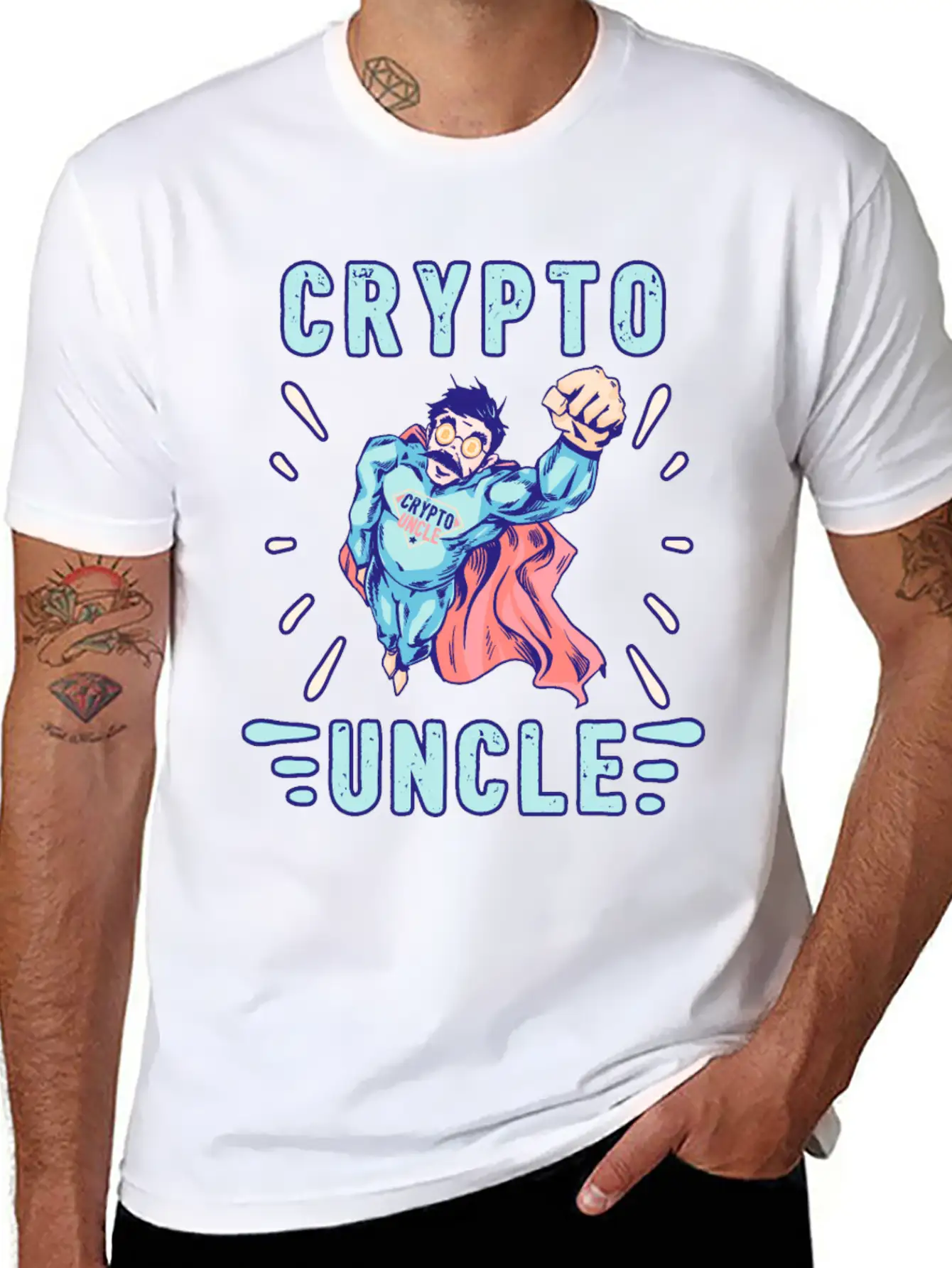 Bitcoin Crypto Uncle Cool Trader Crypto Essential Unisex Summer Tee – Soft Cotton Casual Fit