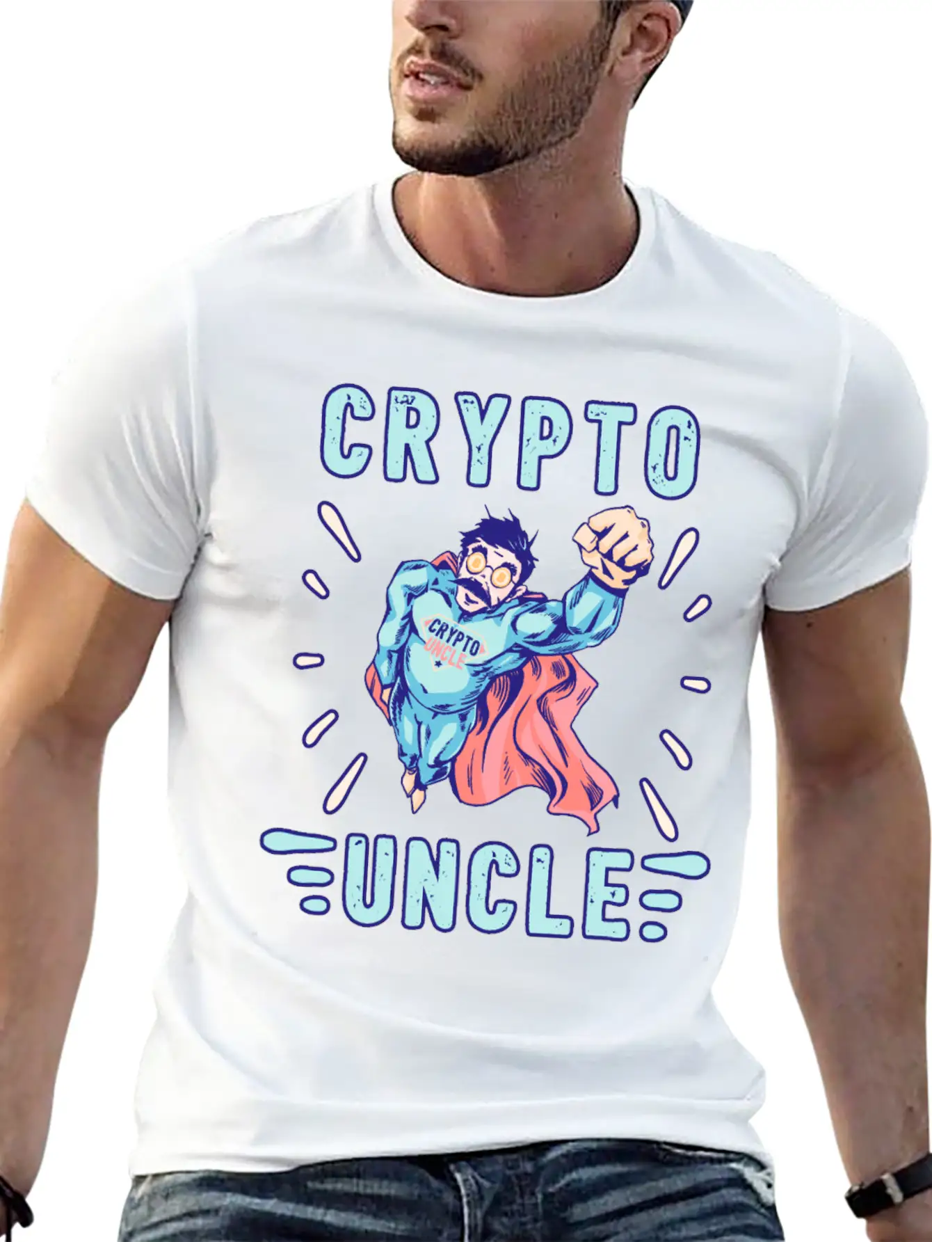 Bitcoin Crypto Uncle Cool Trader Crypto Essential Unisex Summer Tee – Soft Cotton Casual Fit