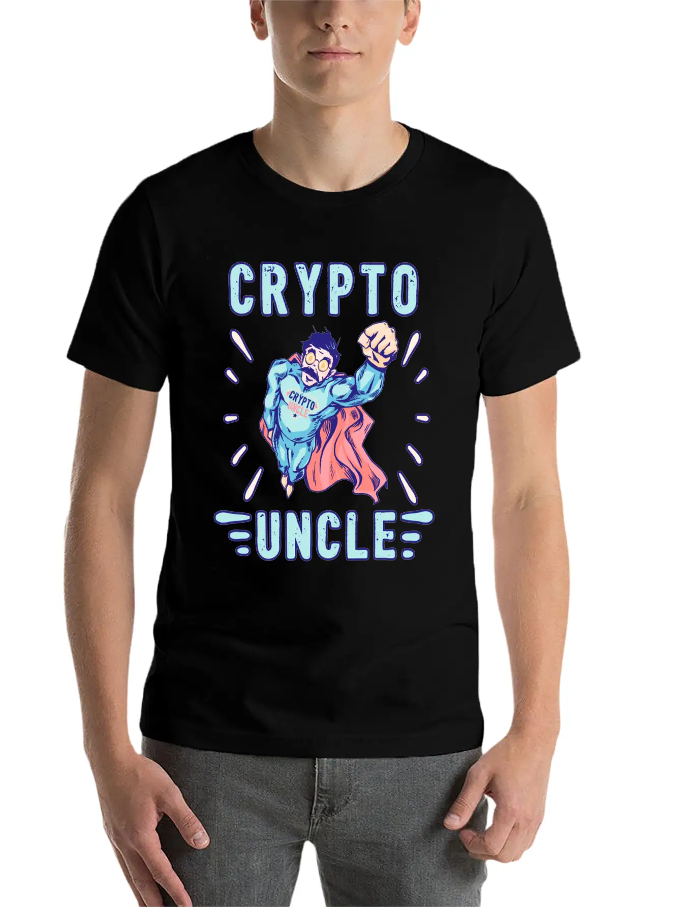 Bitcoin Crypto Uncle Cool Trader Crypto Essential Unisex Summer Tee – Soft Cotton Casual Fit