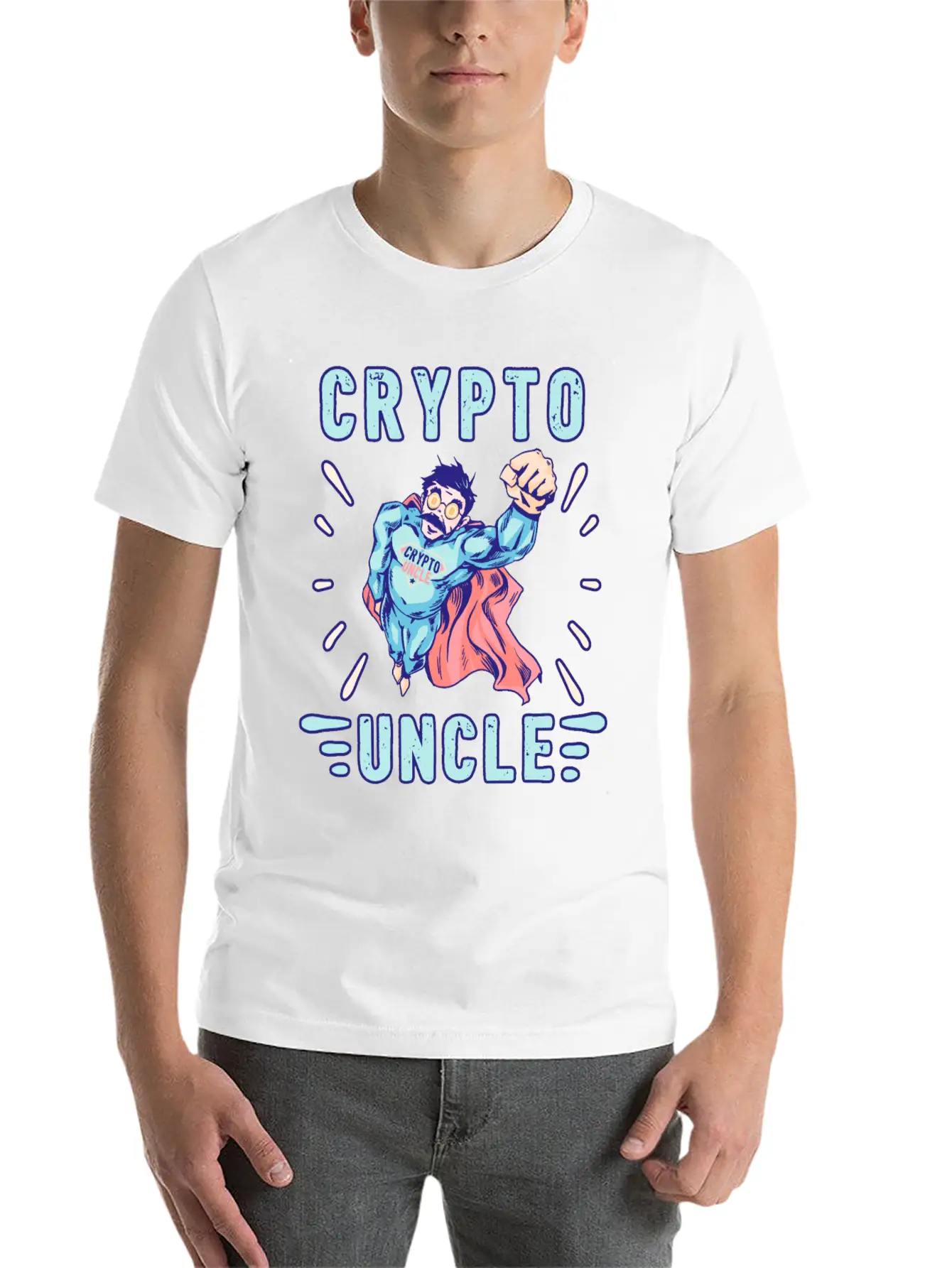 Bitcoin Crypto Uncle Cool Trader Crypto Essential Unisex Summer Tee – Soft Cotton Casual Fit