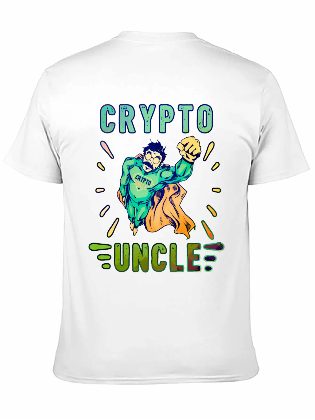 Bitcoin Crypto Uncle Cool Trader Crypto Unisex Short Sleeve Soft Cotton T-Shirt – Casual Everyday Wear