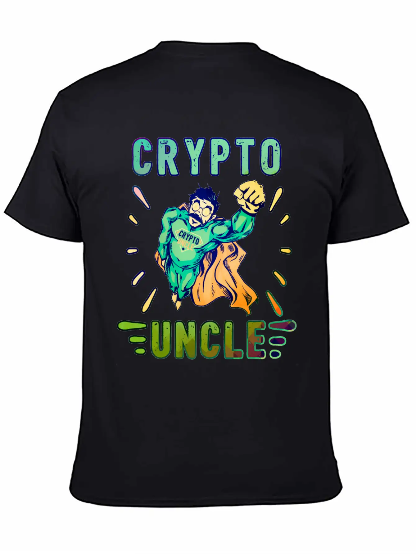 Bitcoin Crypto Uncle Cool Trader Crypto Unisex Short Sleeve Soft Cotton T-Shirt – Casual Everyday Wear