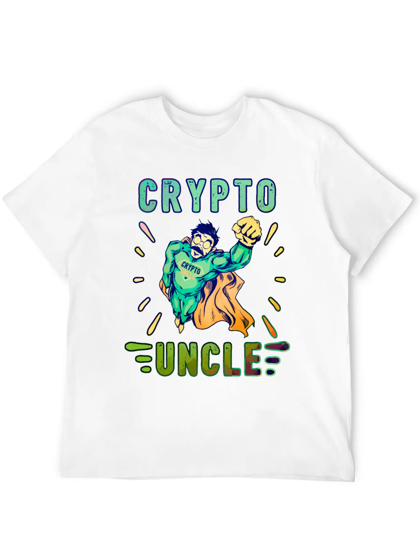 Bitcoin Crypto Uncle Cool Trader Crypto Unisex Short Sleeve Soft Cotton T-Shirt – Casual Everyday Wear