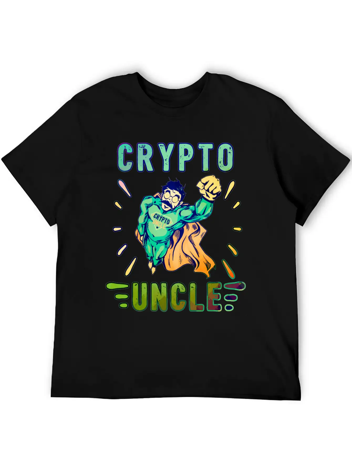 Bitcoin Crypto Uncle Cool Trader Crypto Unisex Short Sleeve Soft Cotton T-Shirt – Casual Everyday Wear