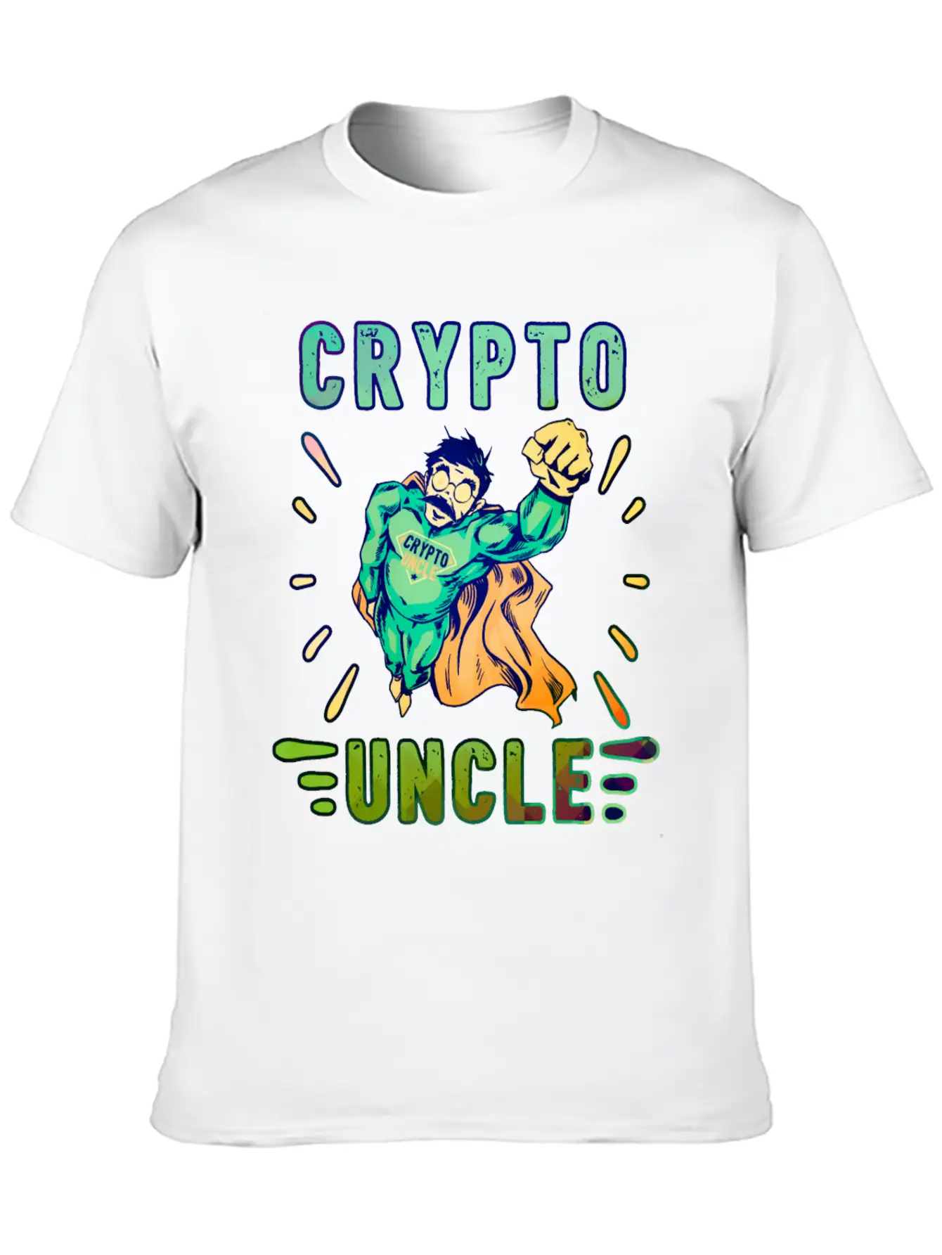 Bitcoin Crypto Uncle Cool Trader Crypto Unisex Short Sleeve Soft Cotton T-Shirt – Casual Everyday Wear