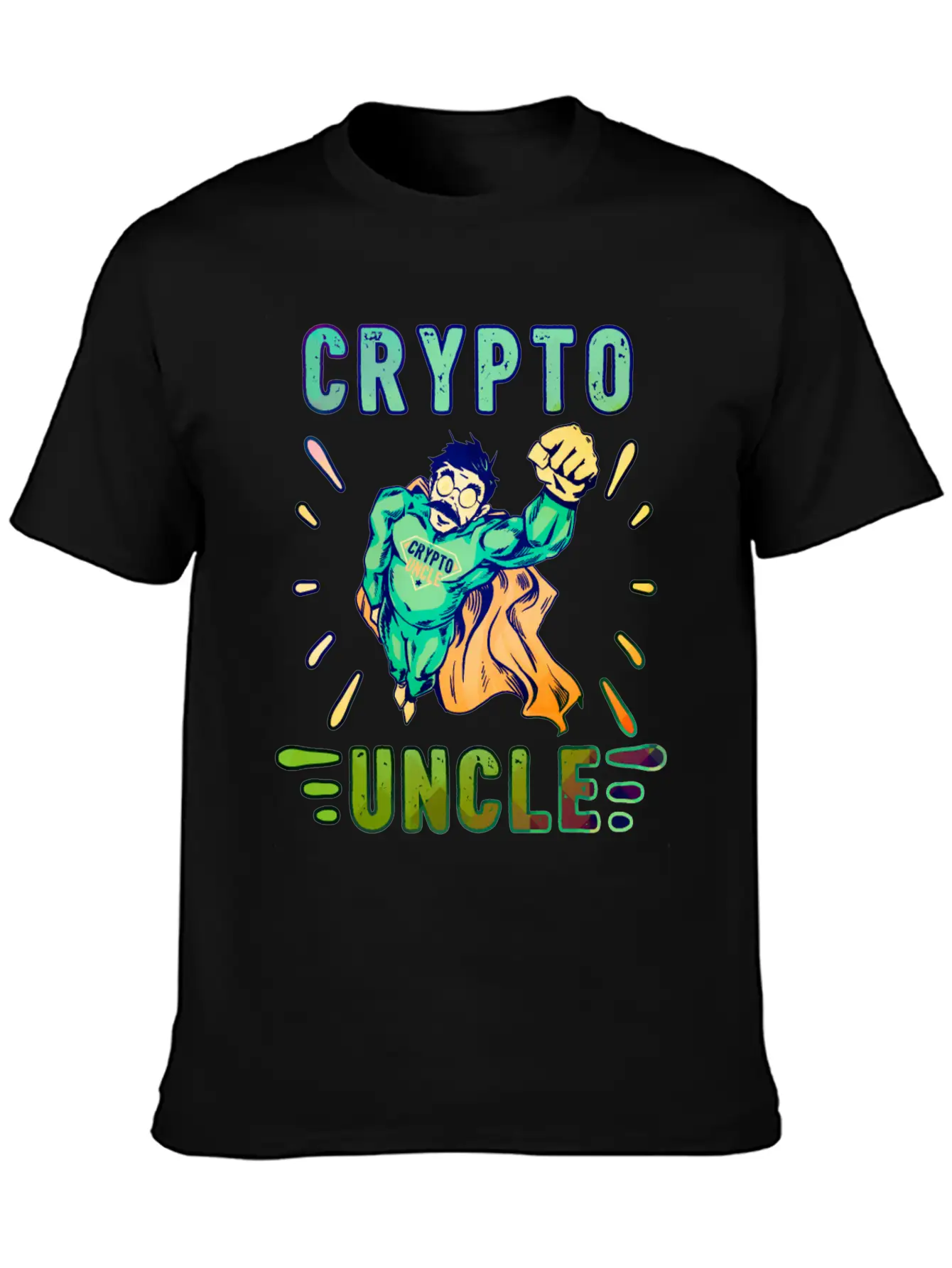 Bitcoin Crypto Uncle Cool Trader Crypto Unisex Short Sleeve Soft Cotton T-Shirt – Casual Everyday Wear