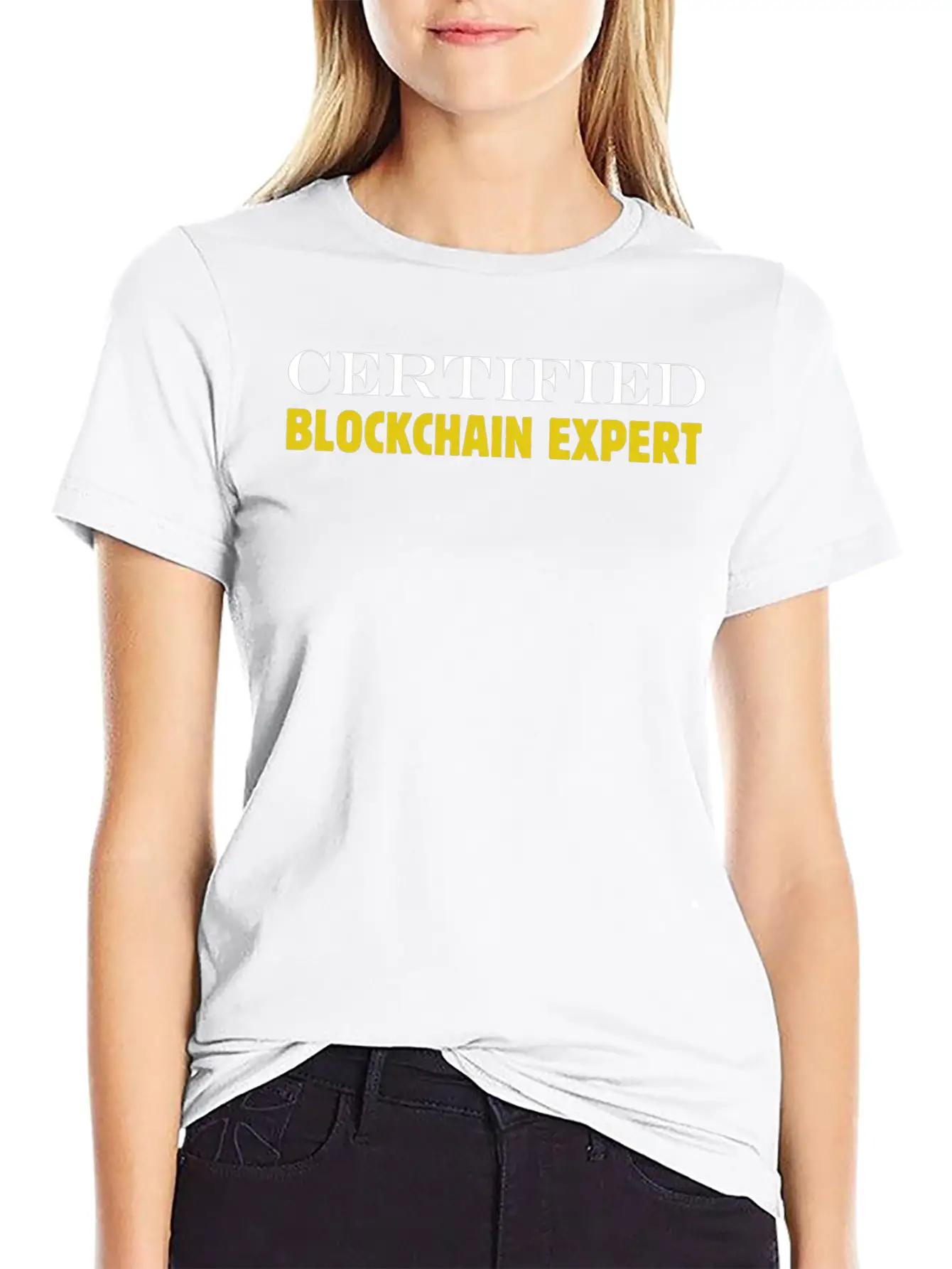 Bitcoin Expert Certified Blockchain Expert Currenc Stylish Everyday T-Shirt – Unisex Basic Cotton Tee