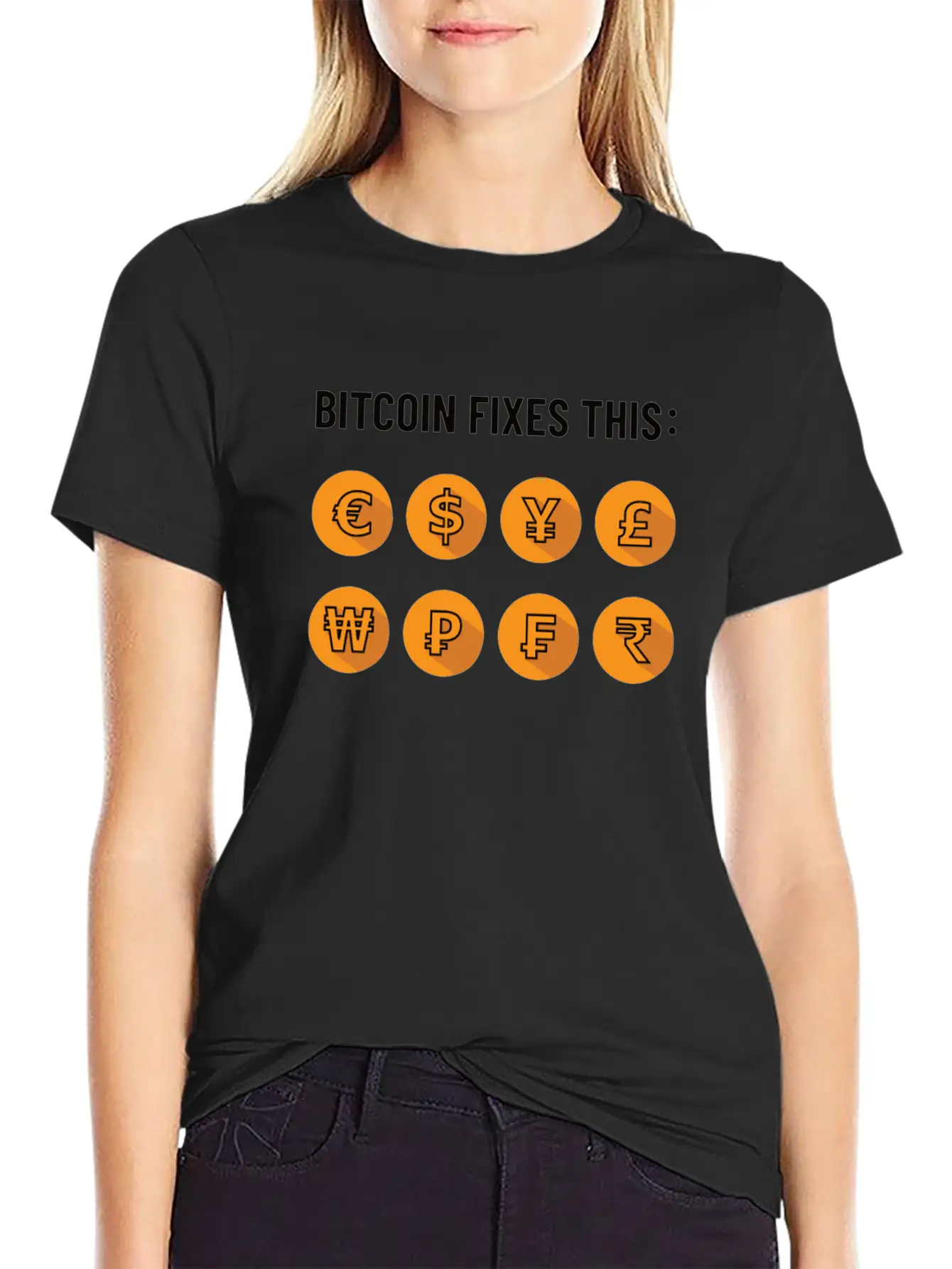 Bitcoin Fixes This - Bitcoiner, BTC Only Gift Unisex Short Sleeve Soft Cotton T-Shirt – Casual Everyday Wear