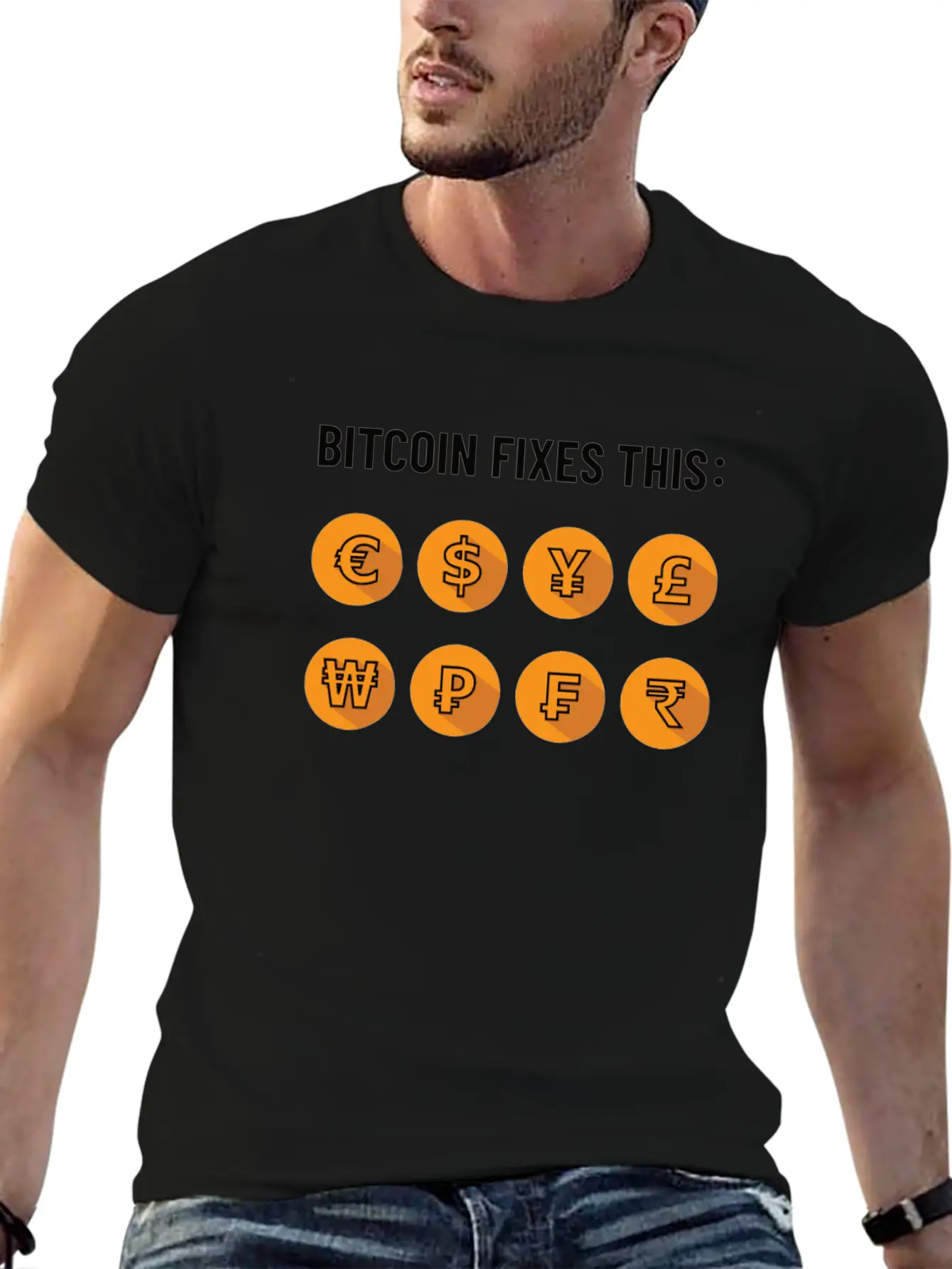 Bitcoin Fixes This - Bitcoiner, BTC Only Gift Unisex Short Sleeve Soft Cotton T-Shirt – Casual Everyday Wear