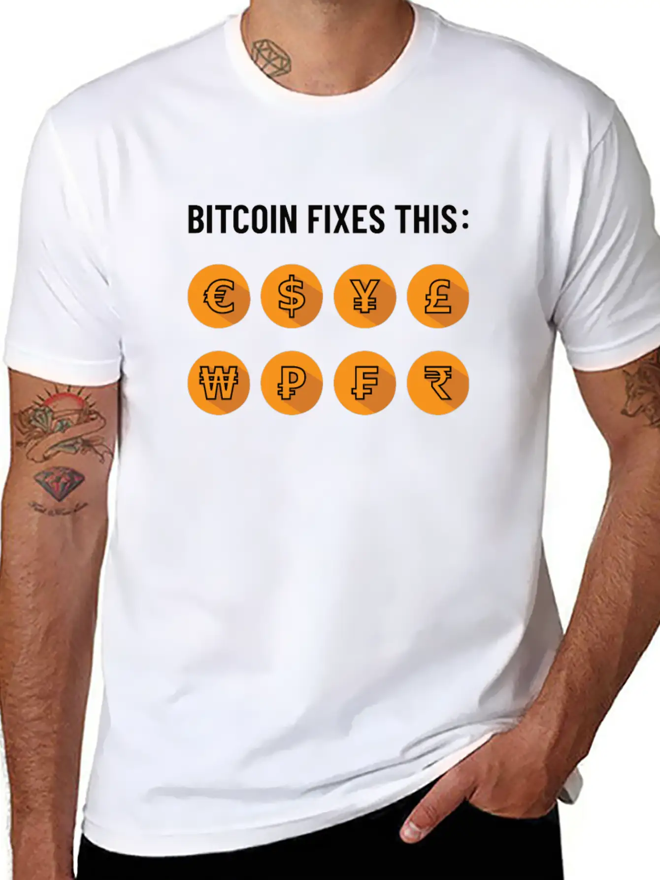 Bitcoin Fixes This - Bitcoiner, BTC Only Gift Unisex Short Sleeve Soft Cotton T-Shirt – Casual Everyday Wear