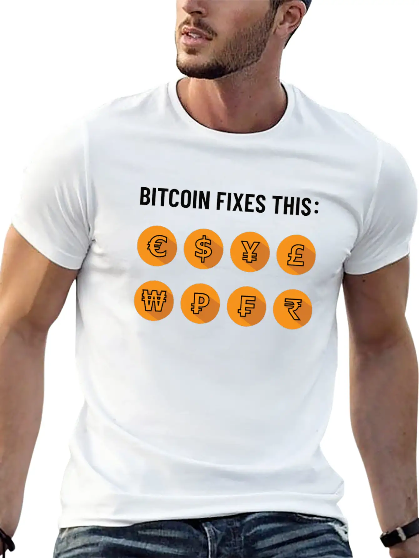 Bitcoin Fixes This - Bitcoiner, BTC Only Gift Unisex Short Sleeve Soft Cotton T-Shirt – Casual Everyday Wear