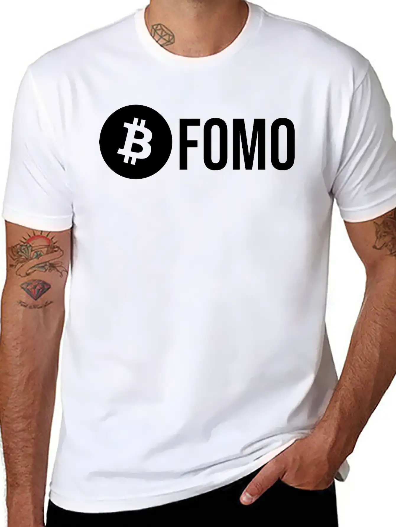 Bitcoin FOMO Unisex Short Sleeve Soft Cotton T-Shirt – Casual Everyday Wear
