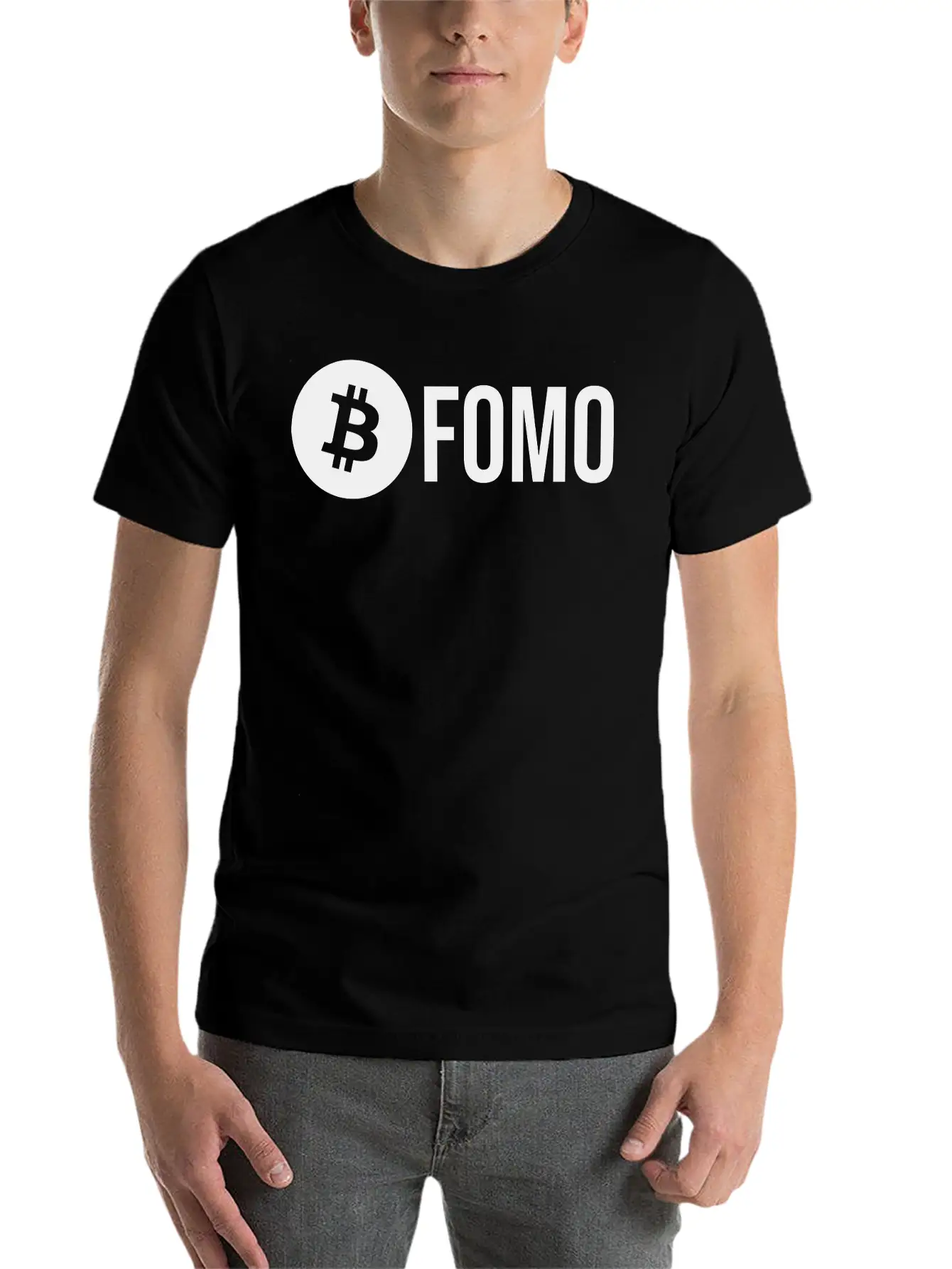 Bitcoin FOMO Unisex Short Sleeve Soft Cotton T-Shirt – Casual Everyday Wear