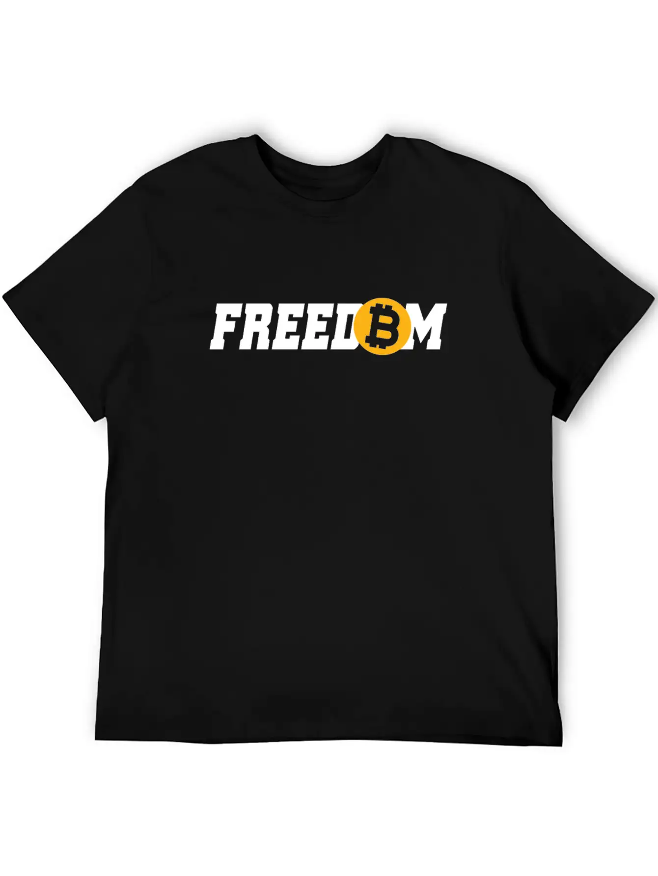Bitcoin Freedom Cryptocurrency BTC Bitcoin Lover Unisex Short Sleeve Soft Cotton T-Shirt – Casual Everyday Wear