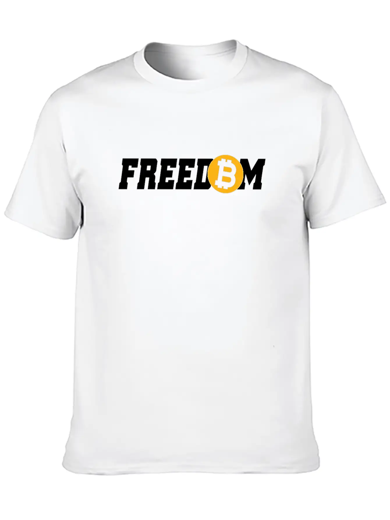 Bitcoin Freedom Cryptocurrency BTC Bitcoin Lover Unisex Short Sleeve Soft Cotton T-Shirt – Casual Everyday Wear
