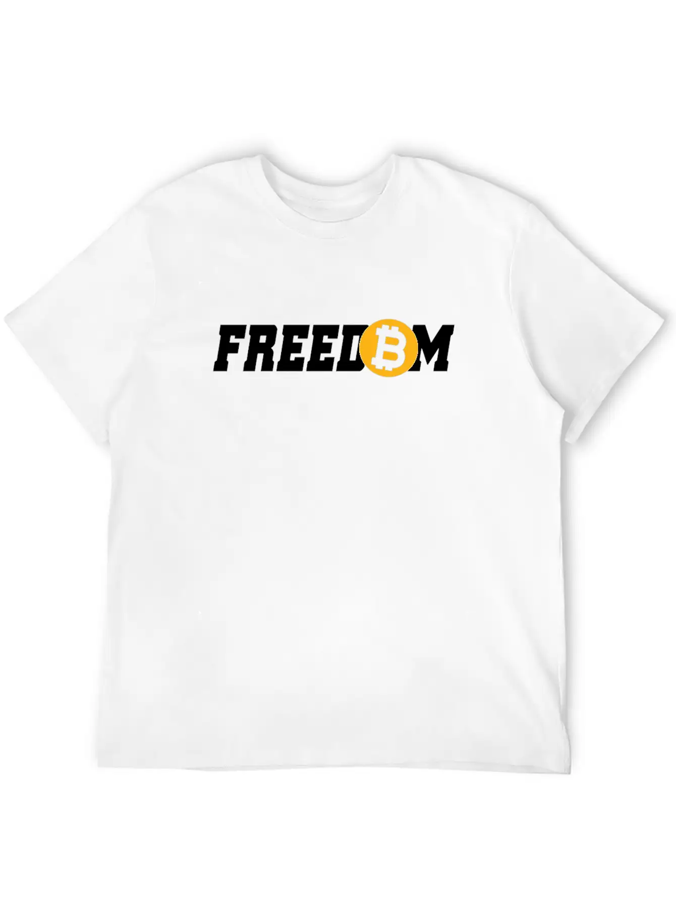 Bitcoin Freedom Cryptocurrency BTC Bitcoin Lover Unisex Short Sleeve Soft Cotton T-Shirt – Casual Everyday Wear