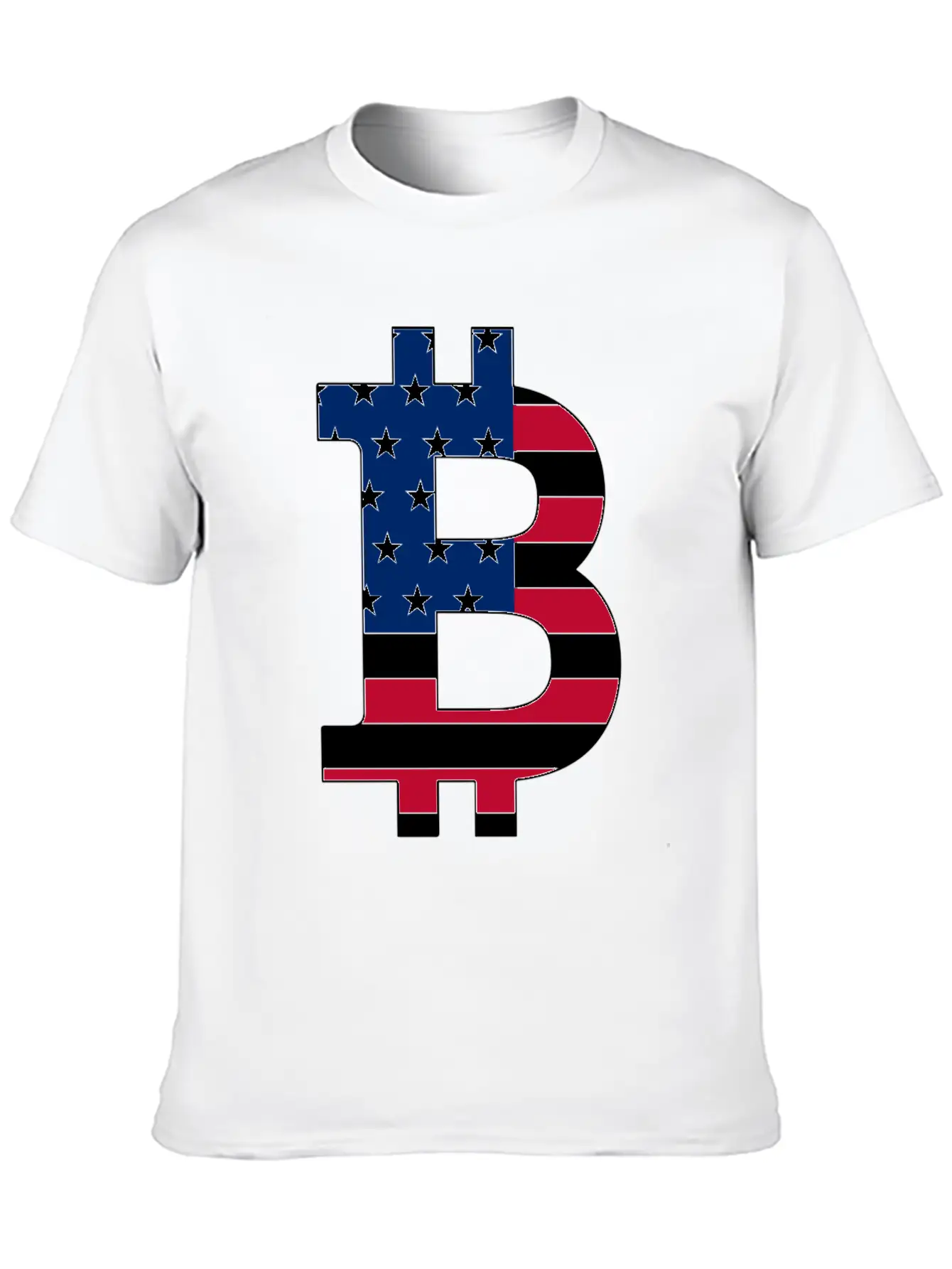 BITCOIN In USA Style Basic Graphic T-Shirt – Daily Comfort In Soft Cotton