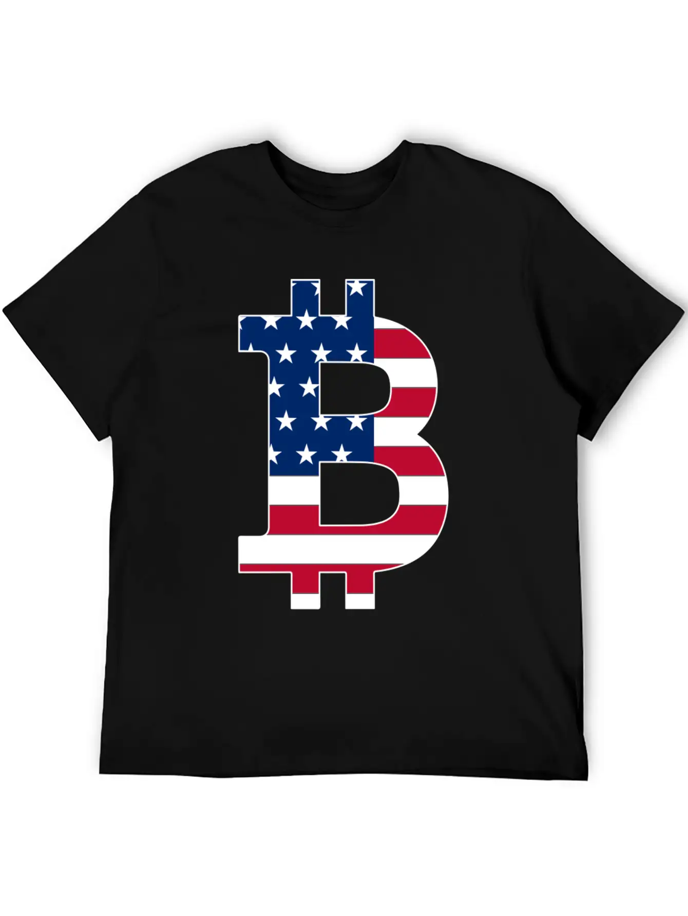 BITCOIN In USA Style Basic Graphic T-Shirt – Daily Comfort In Soft Cotton