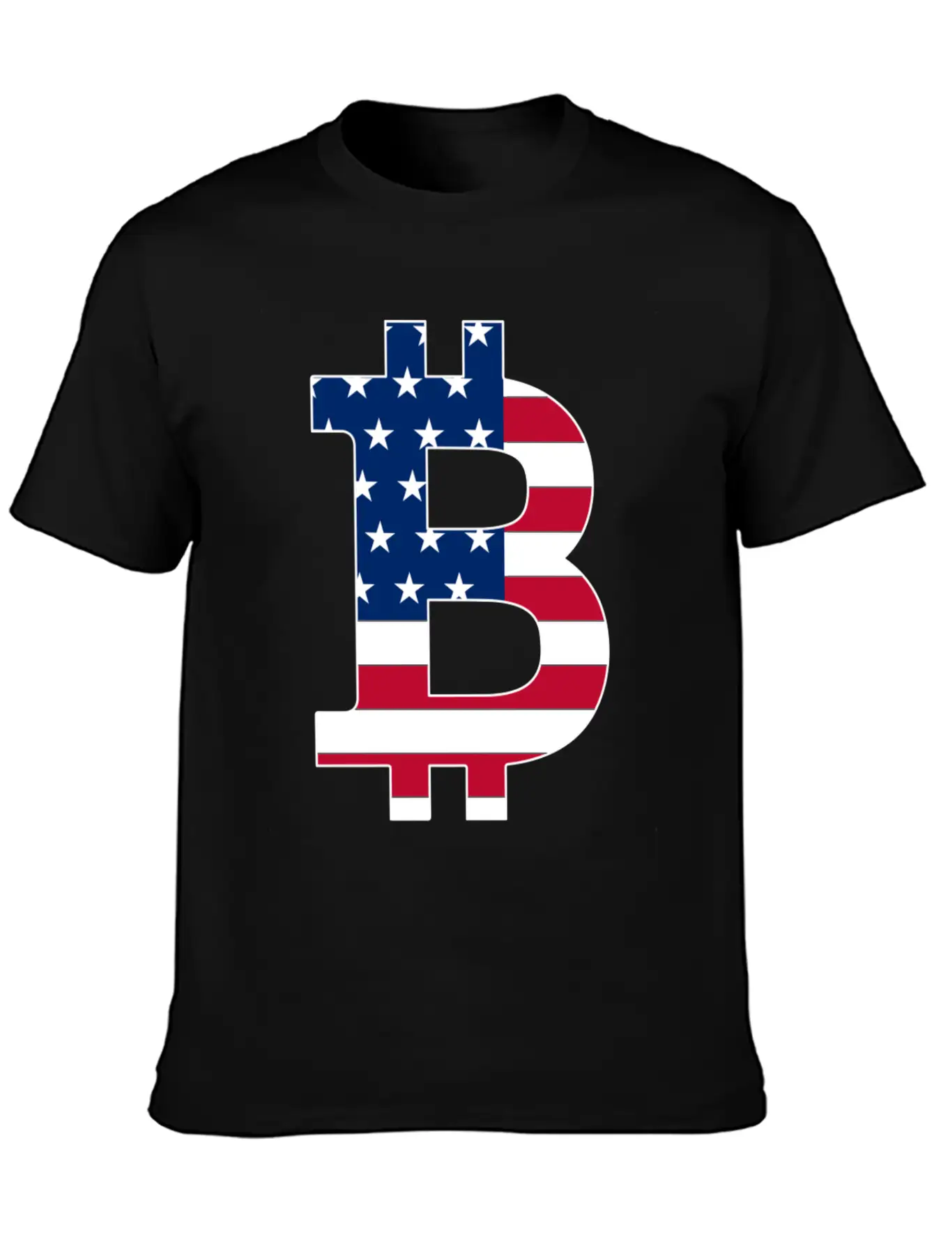 BITCOIN In USA Style Basic Graphic T-Shirt – Daily Comfort In Soft Cotton