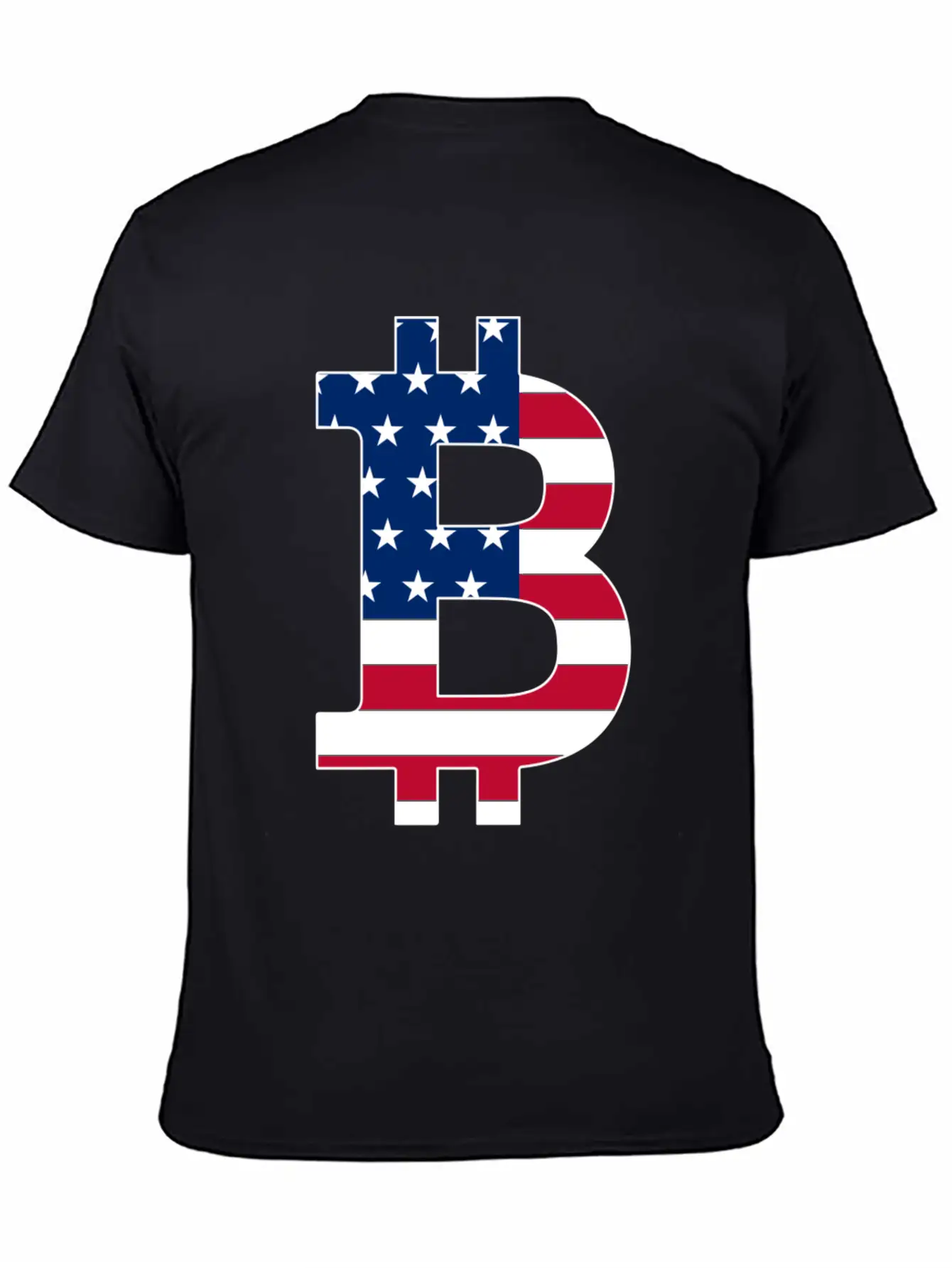 BITCOIN In USA Style Basic Graphic T-Shirt – Daily Comfort In Soft Cotton